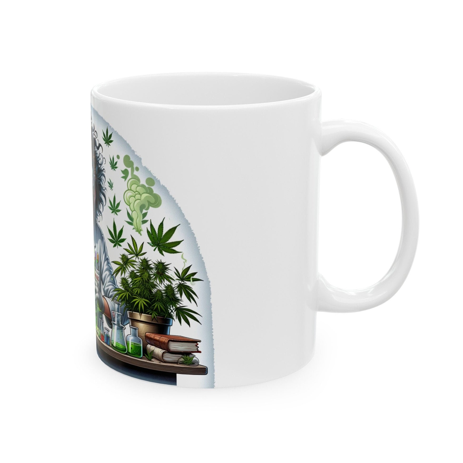 MAD WEED SCIENTIST - Weed Coffee Mug (11oz)- Perfect Weed Gift for Weed Smokers, Stoners, Growers; Wake & Bake / 420 Weed / Marijuana Gift