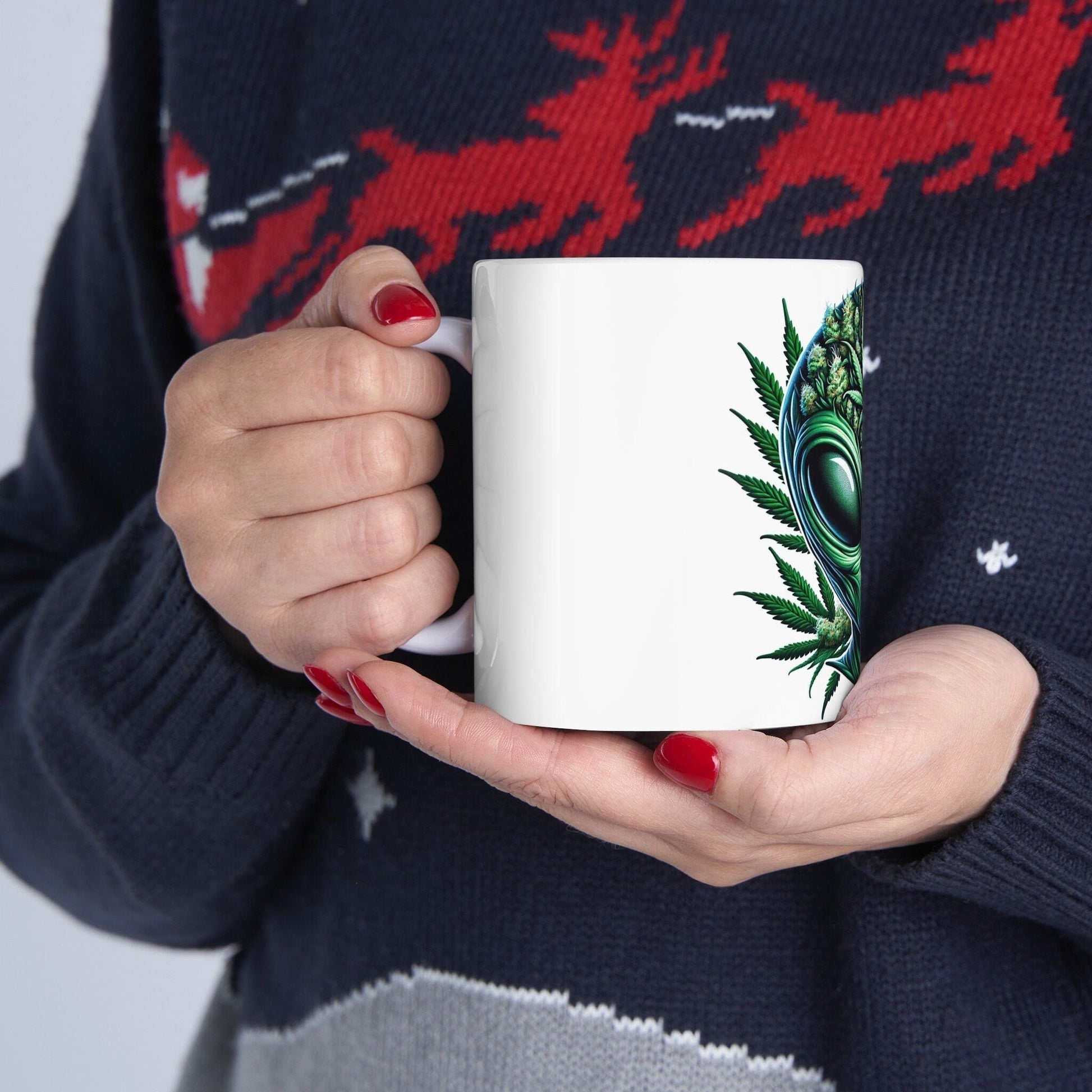 WEEDLIAN - Weed Coffee Mug (11oz) - Perfect Weed Gift for Weed Smokers, Stoners, Growers; Wake & Bake / 420 Weed Mug, Marijuana Gift