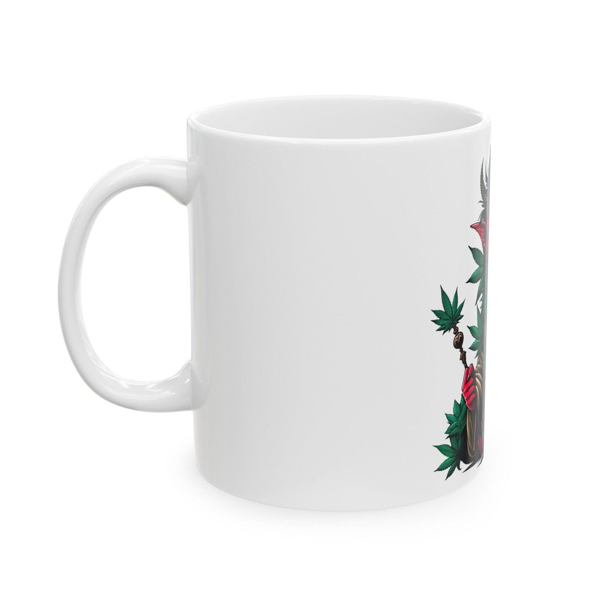 WEED DEVIL - Weed Coffee Mug (11oz)- Perfect Weed Gift for Weed Smokers, Stoners, Growers; Wake & Bake / 420 Weed Mug, Marijuana Gift