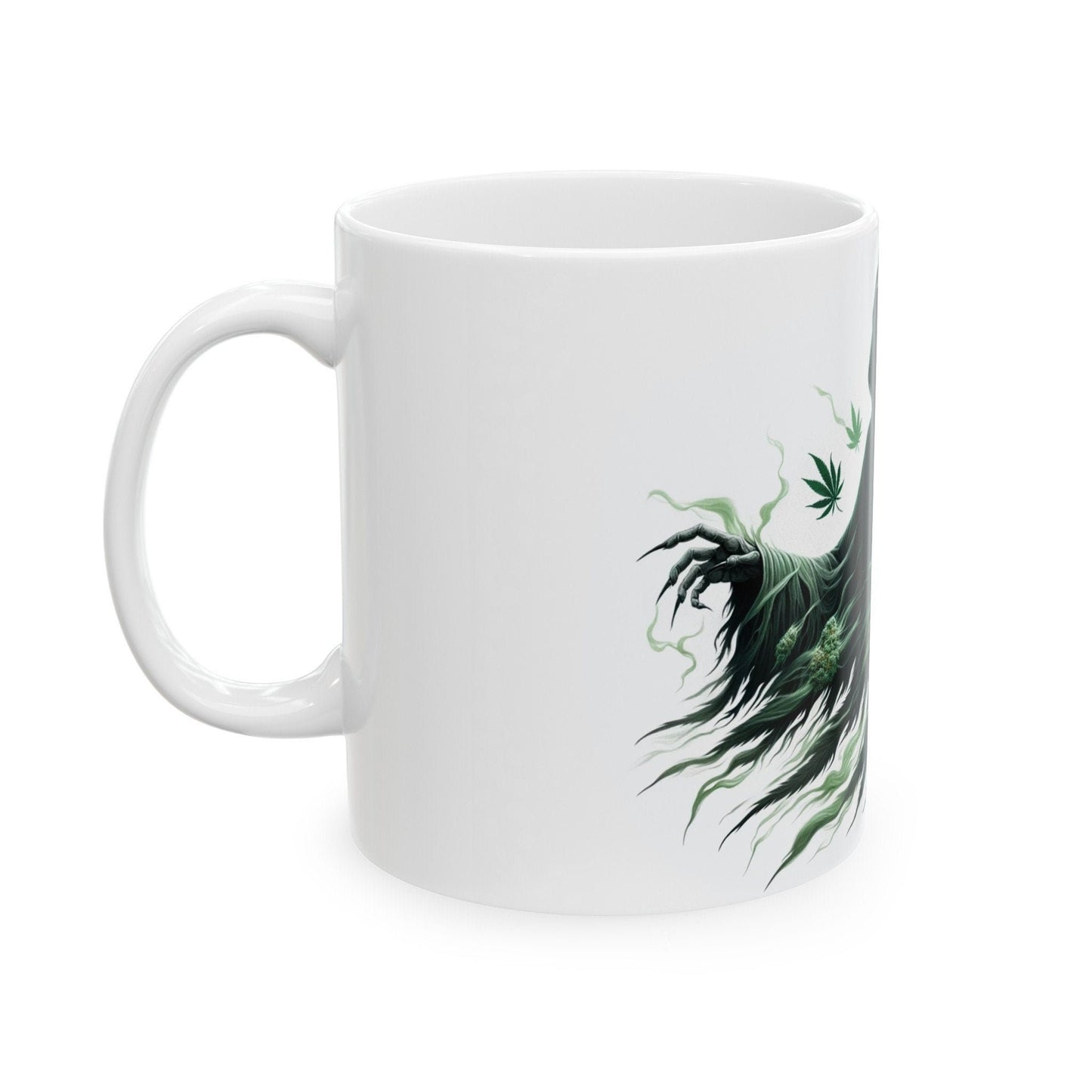 WEED DEMON - Weed Coffee Mug (11oz) - Perfect Weed Gift for Weed Smokers, Stoners, Growers; Wake & Bake / 420 Weed Mug, Marijuana Gift