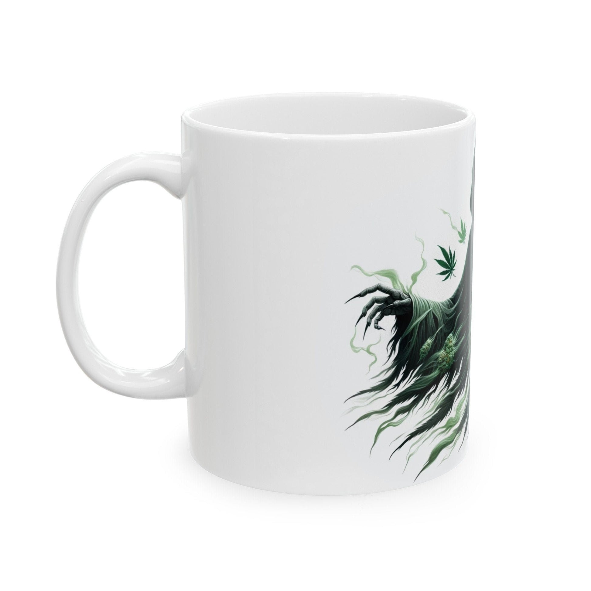 WEED DEMON - Weed Coffee Mug (11oz) - Perfect Weed Gift for Weed Smokers, Stoners, Growers; Wake & Bake / 420 Weed Mug, Marijuana Gift