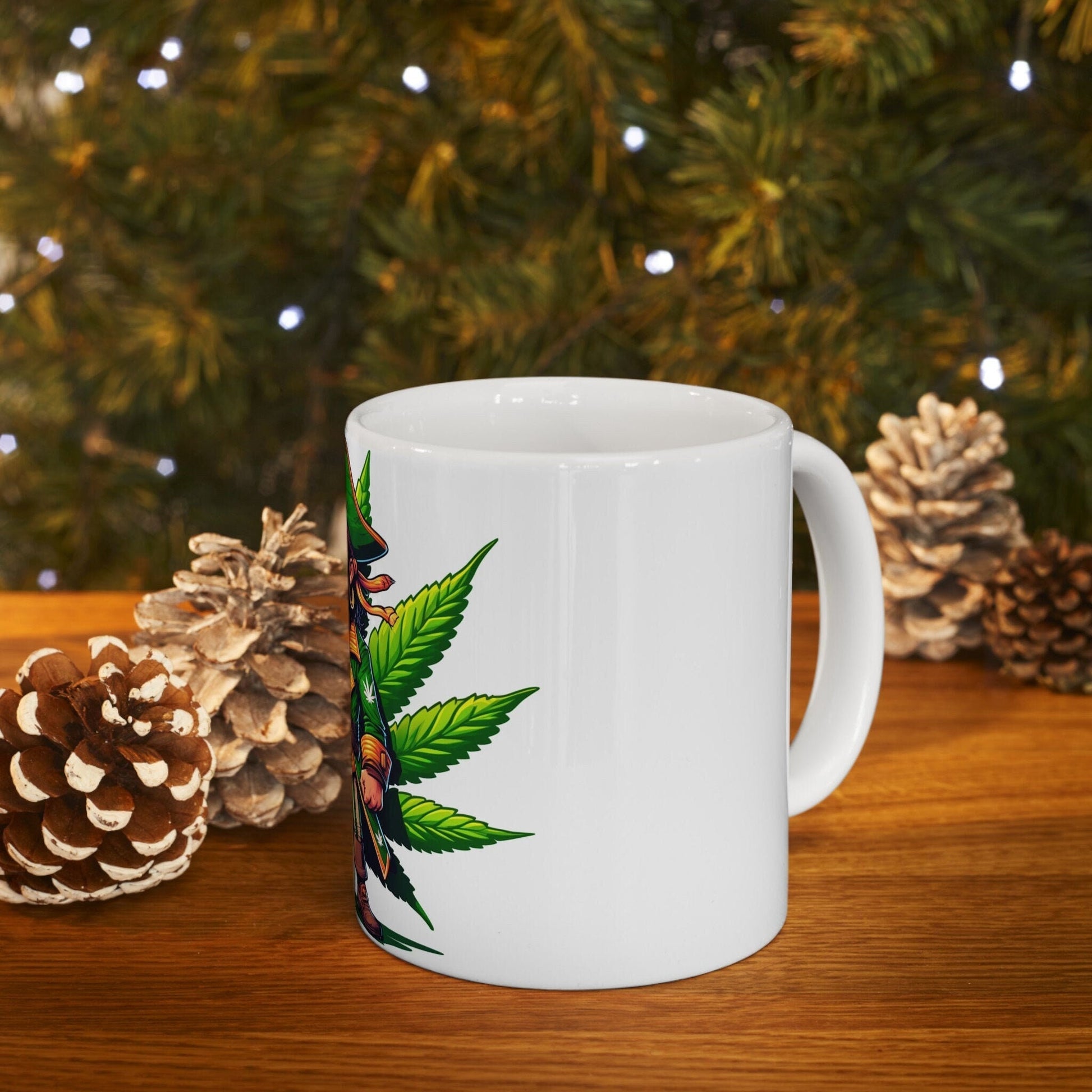 WEED PIRATE - Weed Coffee Mug (11oz) - Perfect Weed Gift for Weed Smokers, Stoners, Growers; Wake and Bake / 420 Weed Mug, Marijuana Gift