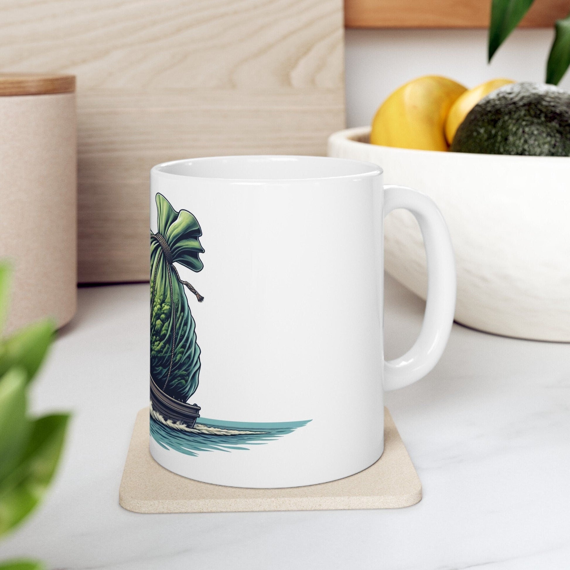 BAG AT SEA - Weed Coffee Mug (11oz) - Perfect Weed Gift for Weed Smokers, Stoners, Growers; Wake and Bake / 420 Weed Mug, Marijuana Gift