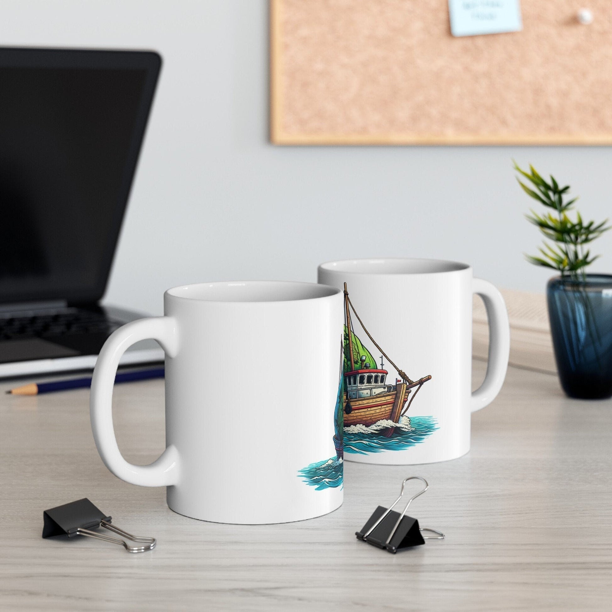 WEED AT SEA - Weed Coffee Mug (11oz) - Perfect Weed Gift for Weed Smokers, Stoners, Growers; Wake and Bake / 420 Weed Mug, Marijuana Gift
