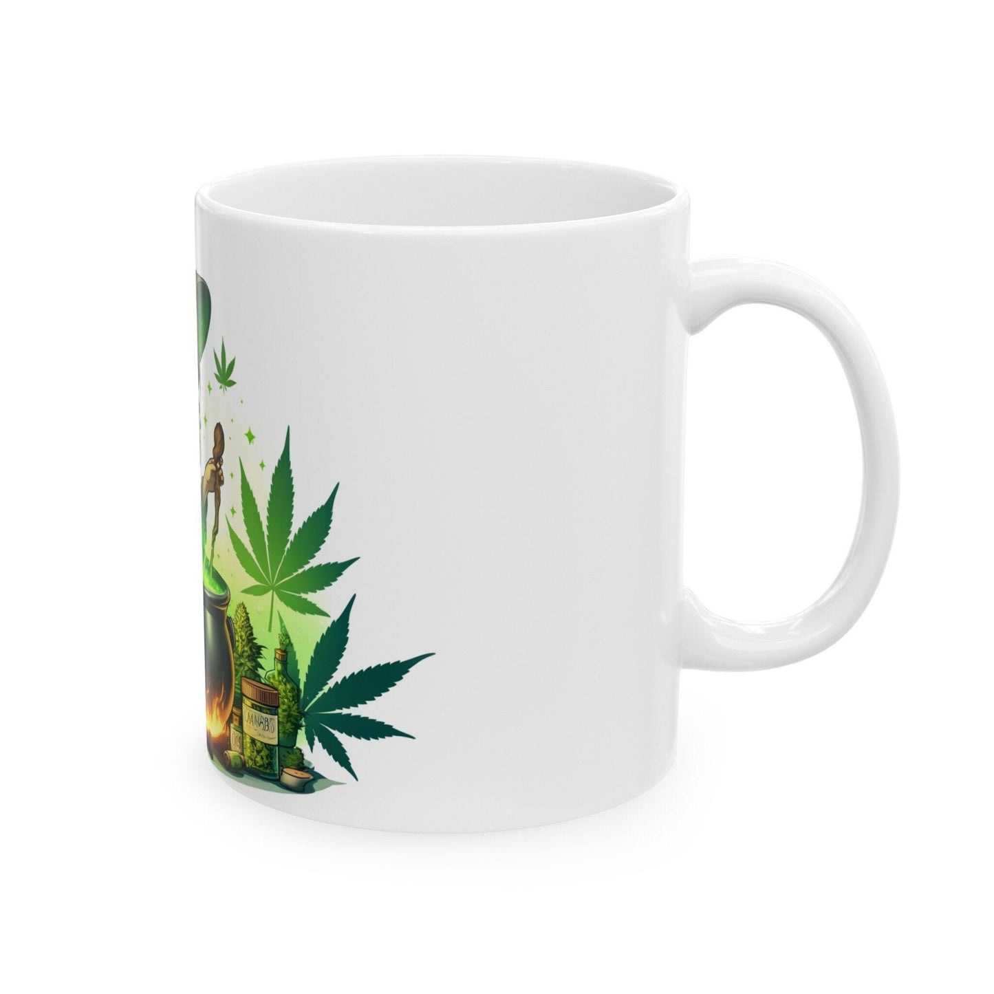 WEED WITCH with POTIONS - 420 Coffee Mug (11oz) Perfect Gift for Smokers/ Marijuana Gift; Wake & Bake Mug - Weed/Cannabis Cup / Stoner Mug