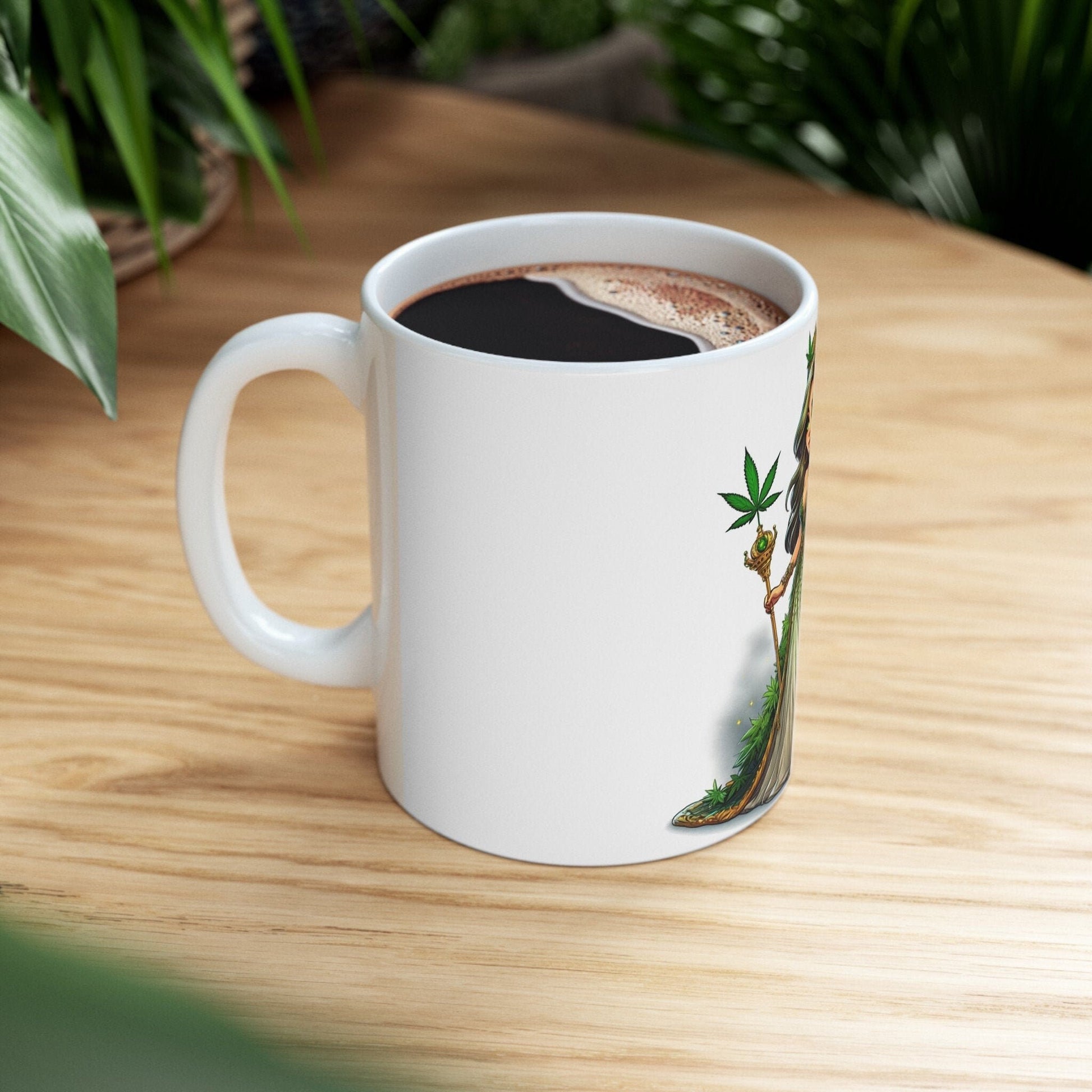 WEED QUEEN - 420 Coffee Mug (11oz) Perfect Gift for Smokers/ Marijuana Gift; Wake & Bake Mug - Cannabis Cup / Stoner Mug - Royalty