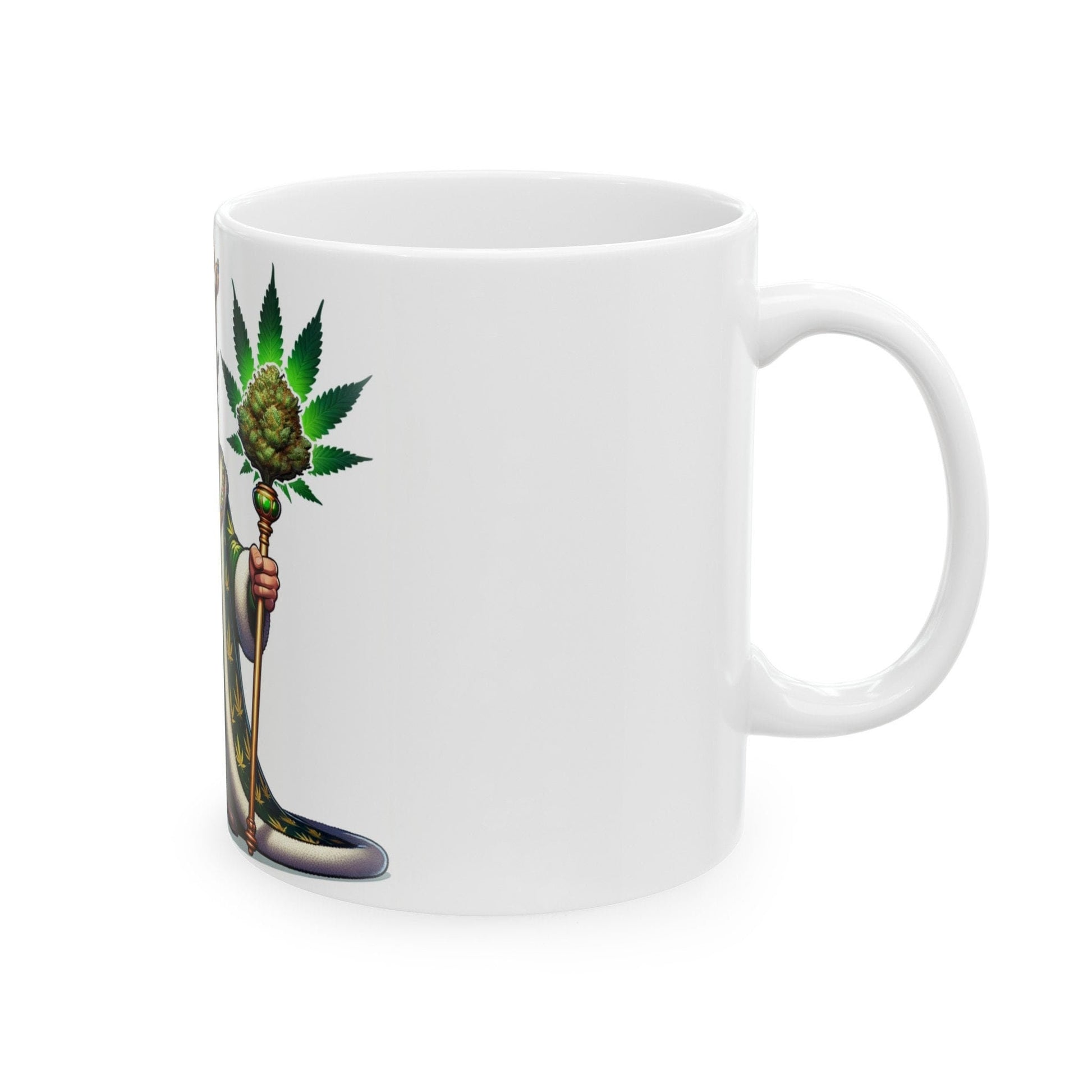 WEED KING - 420 Coffee Mug (11oz) Perfect Gift for Smokers/ Marijuana Gift; Wake & Bake Mug - Cannabis Cup / Stoner Mug - Royalty