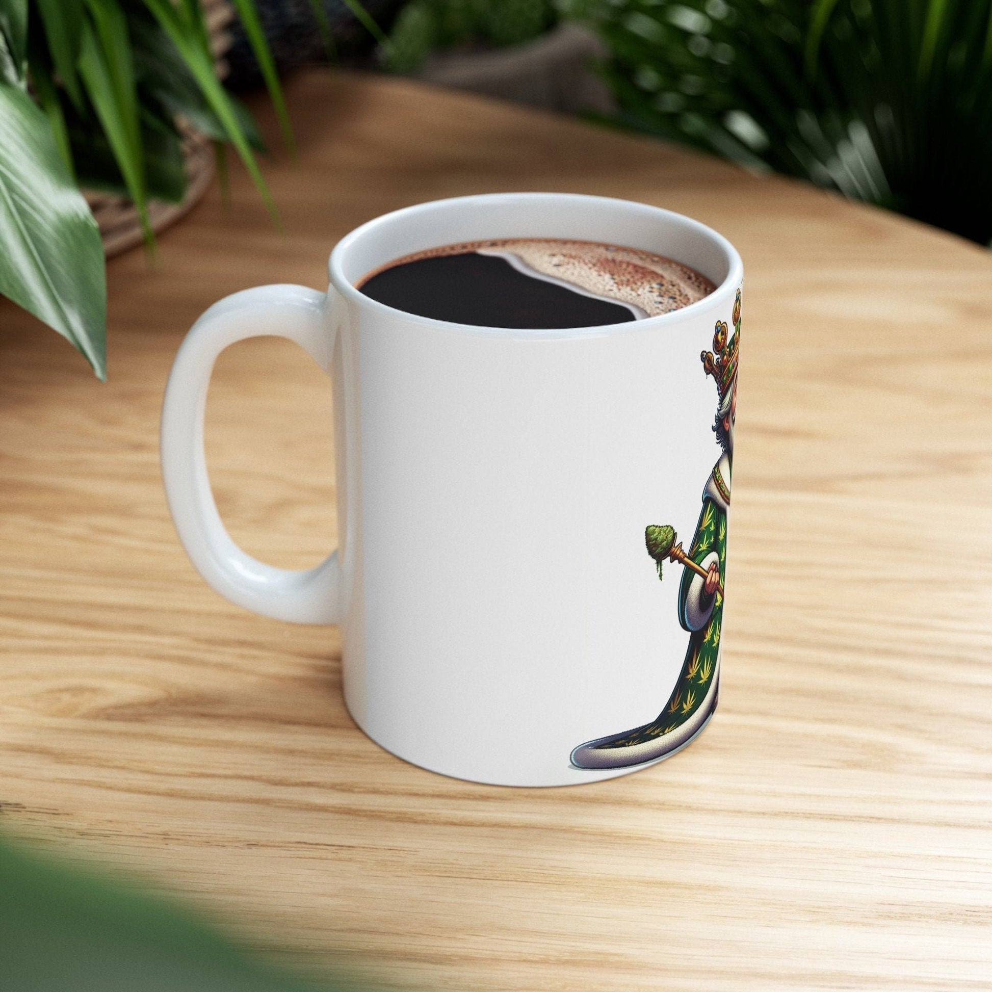 WEED KING - 420 Coffee Mug (11oz) Perfect Gift for Smokers/ Marijuana Gift; Wake & Bake Mug - Cannabis Cup / Stoner Mug - Royalty