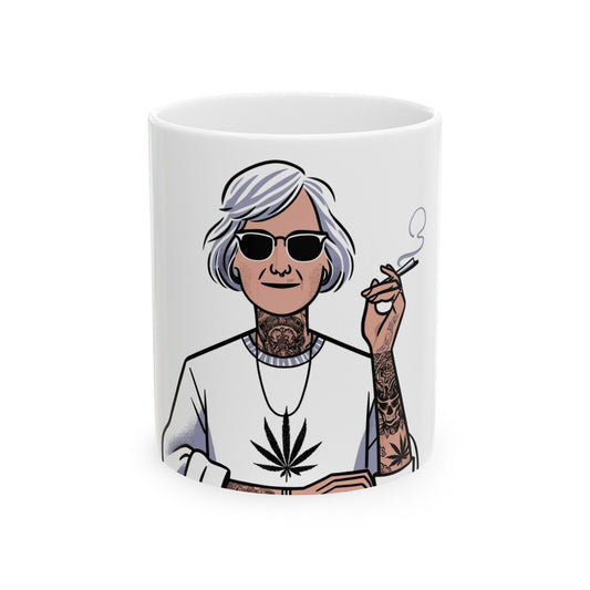 TATTOOD STONER MOM - 420 Coffee Mug (11oz) Perfect Gift for Smokers/ Marijuana Gift; Wake & Bake Mug - Cannabis Cup / Stoner Mug - Mom Gifts