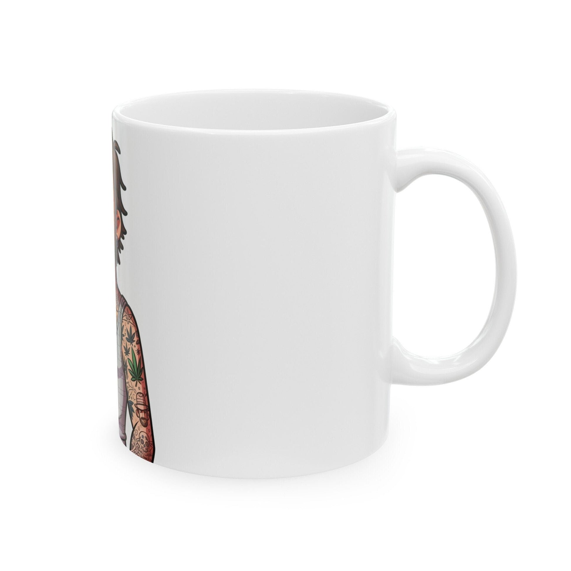 TATTOOD STONER DAD - 420 Coffee Mug (11oz) Perfect Gift for Smokers/ Marijuana Gift; Wake & Bake Mug - Cannabis Cup / Stoner Mug - Dad Gift