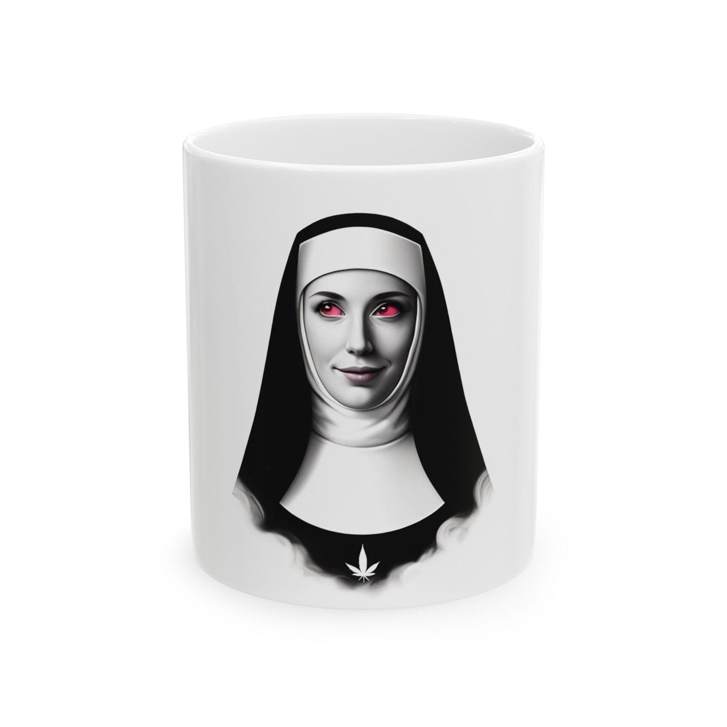 STONER NUN - 420 Coffee Mug (11oz) Perfect Gift for Smokers/ Marijuana Gift; Wake and Bake Mug - Cannabis Cup / Stoner Mug - Religious Gift