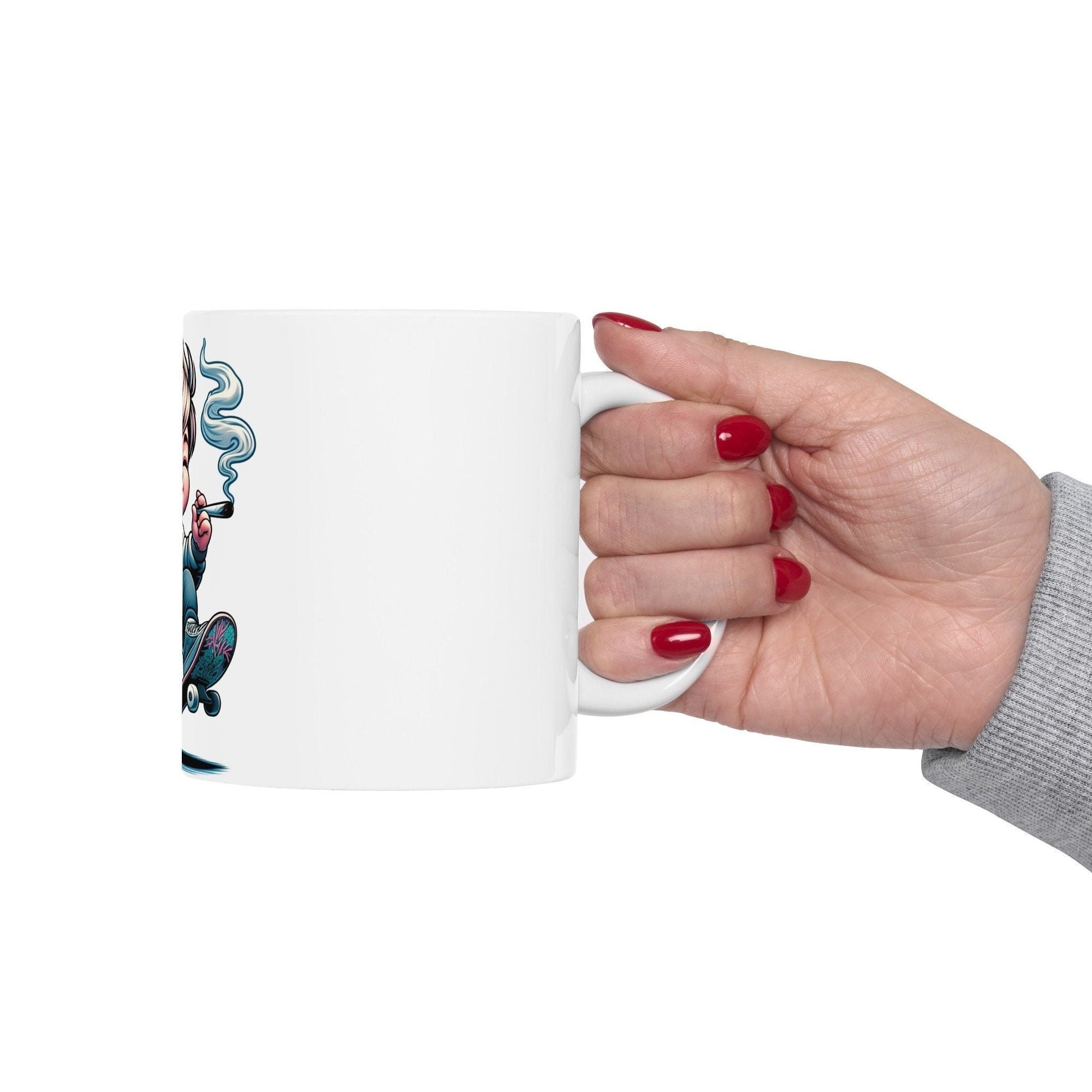 SKATER BOY - 420 Coffee Mug (11oz) Perfect Gift for Smokers/ Marijuana Gift; Wake and Bake Mug - Cannabis Cup / Stoner Mug - Boyfriend Gift