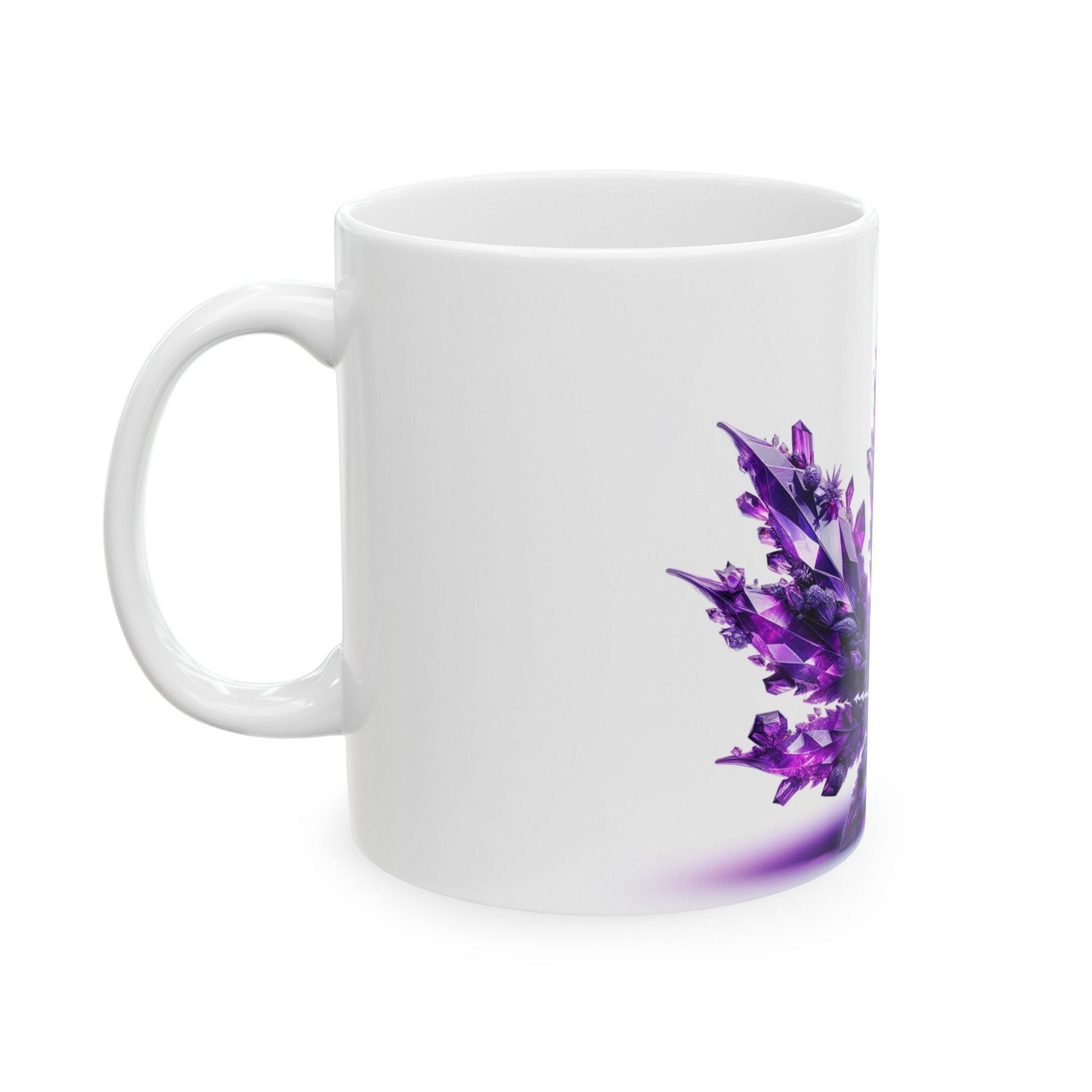 PURPLE WEED CRYSTALS - 420 Coffee Mug (11oz) Perfect Gift for Smokers/ Marijuana Gift; Wake and Bake Mug - Cannabis Cup / Stoner Mug