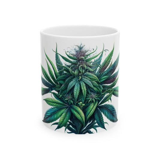 WEED PLANT MUG - Weed Coffee Mugs (11oz) Perfect Gift for Smokers/ Marijuana Gift; Wake and Bake Mug - Cannabis Cup / Stoner Mug