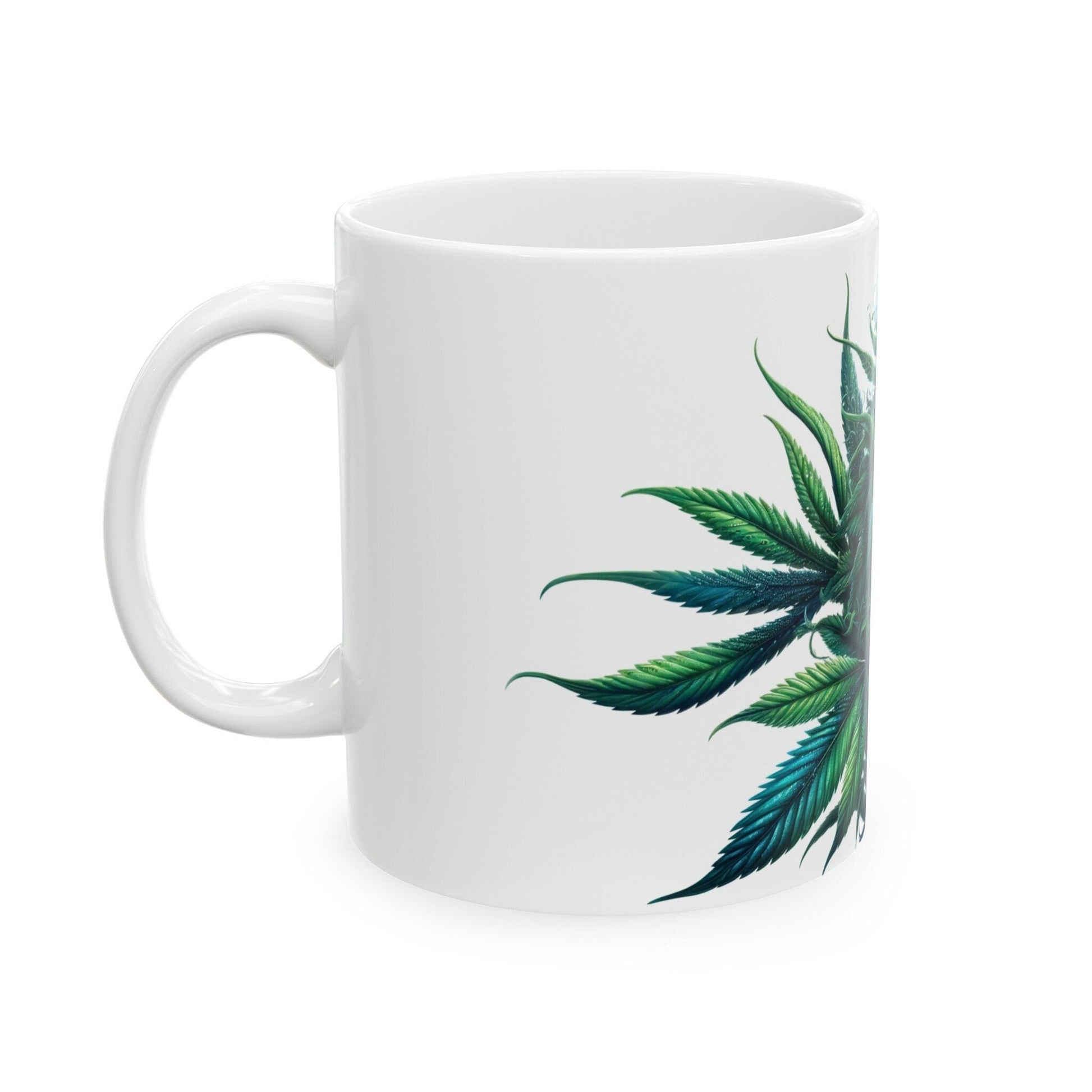 WEED PLANT MUG - Weed Coffee Mugs (11oz) Perfect Gift for Smokers/ Marijuana Gift; Wake and Bake Mug - Cannabis Cup / Stoner Mug