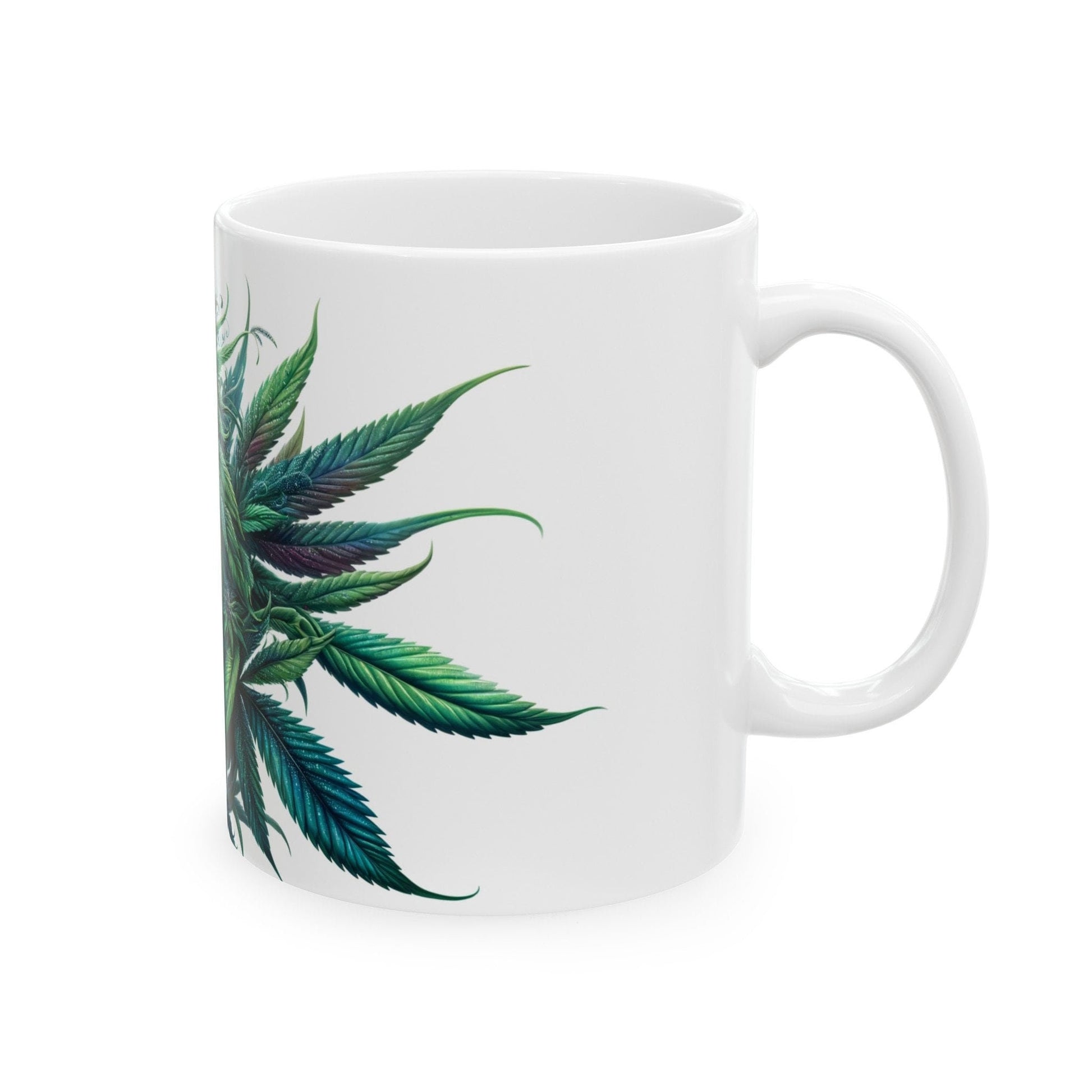 WEED PLANT MUG - Weed Coffee Mugs (11oz) Perfect Gift for Smokers/ Marijuana Gift; Wake and Bake Mug - Cannabis Cup / Stoner Mug