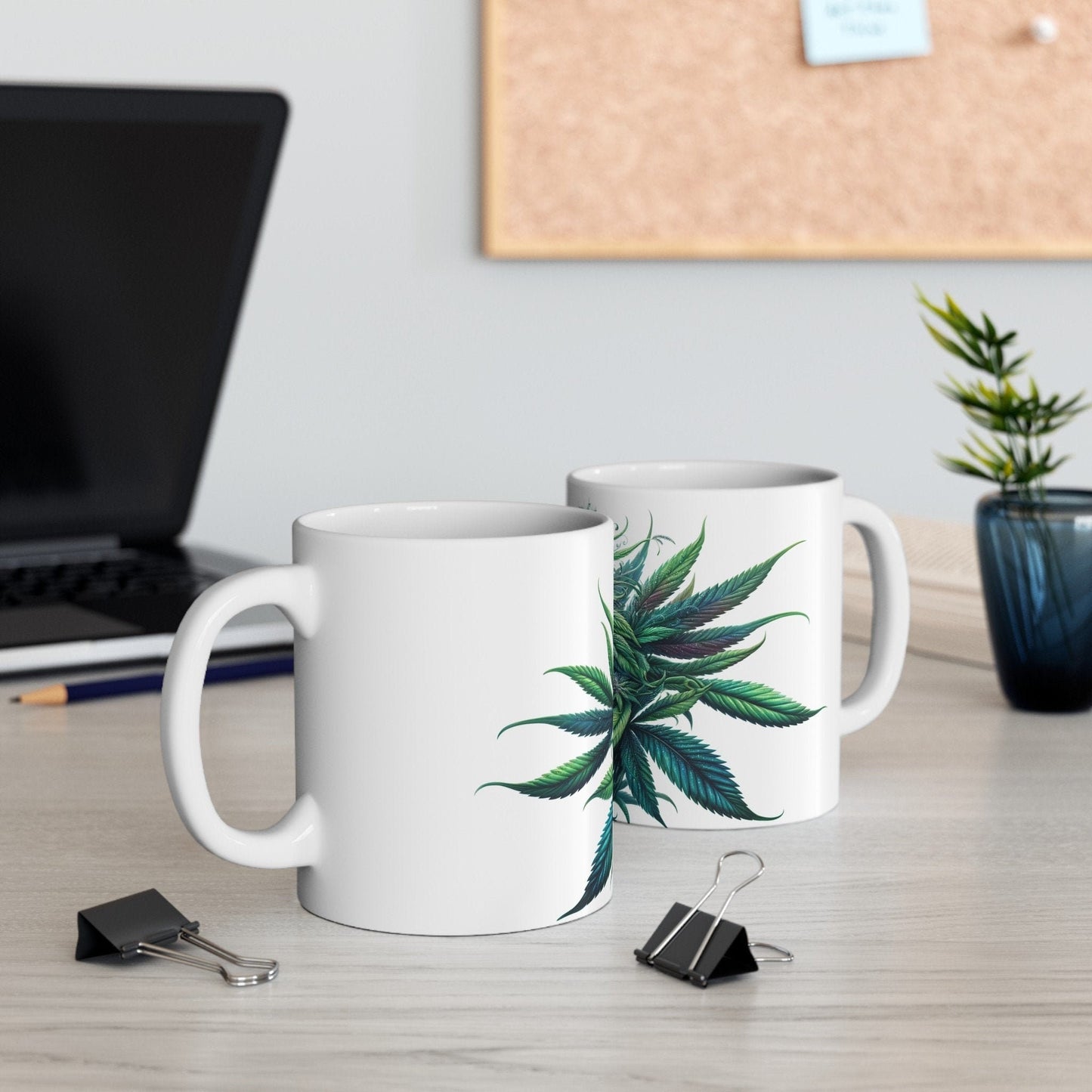 WEED PLANT MUG - Weed Coffee Mugs (11oz) Perfect Gift for Smokers/ Marijuana Gift; Wake and Bake Mug - Cannabis Cup / Stoner Mug