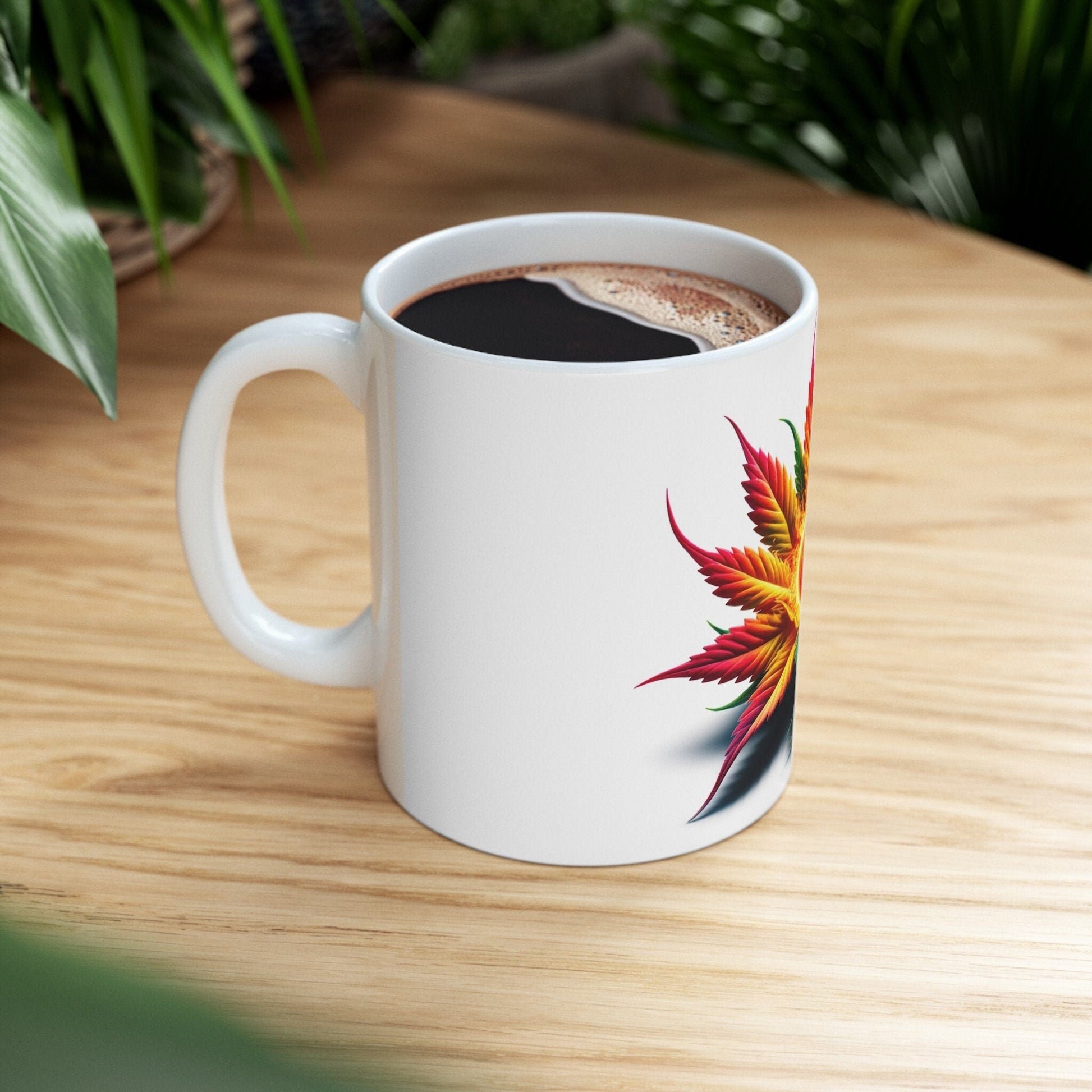 WEED SUN FLOWER - Weed Coffee Mugs (11oz) Perfect Gift for Smokers/ Marijuana Gift; Wake and Bake Mug - Cannabis Cup / Stoner Mug