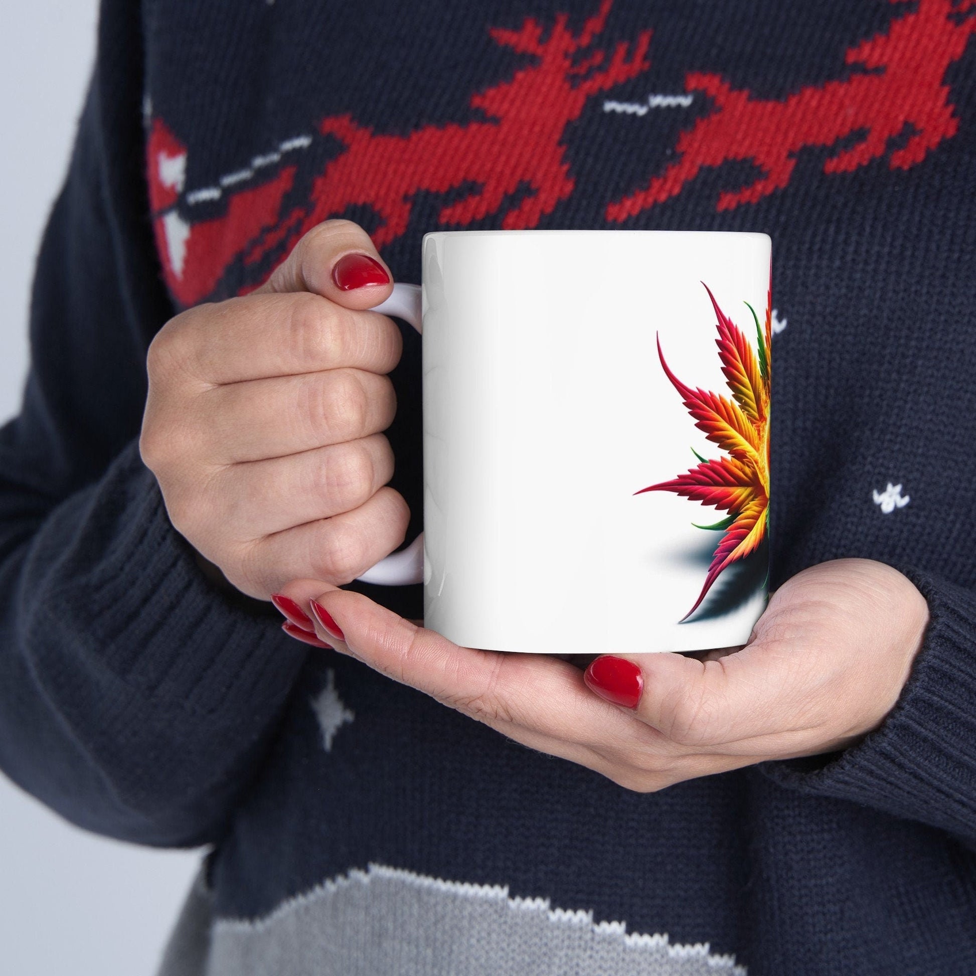 WEED SUN FLOWER - Weed Coffee Mugs (11oz) Perfect Gift for Smokers/ Marijuana Gift; Wake and Bake Mug - Cannabis Cup / Stoner Mug