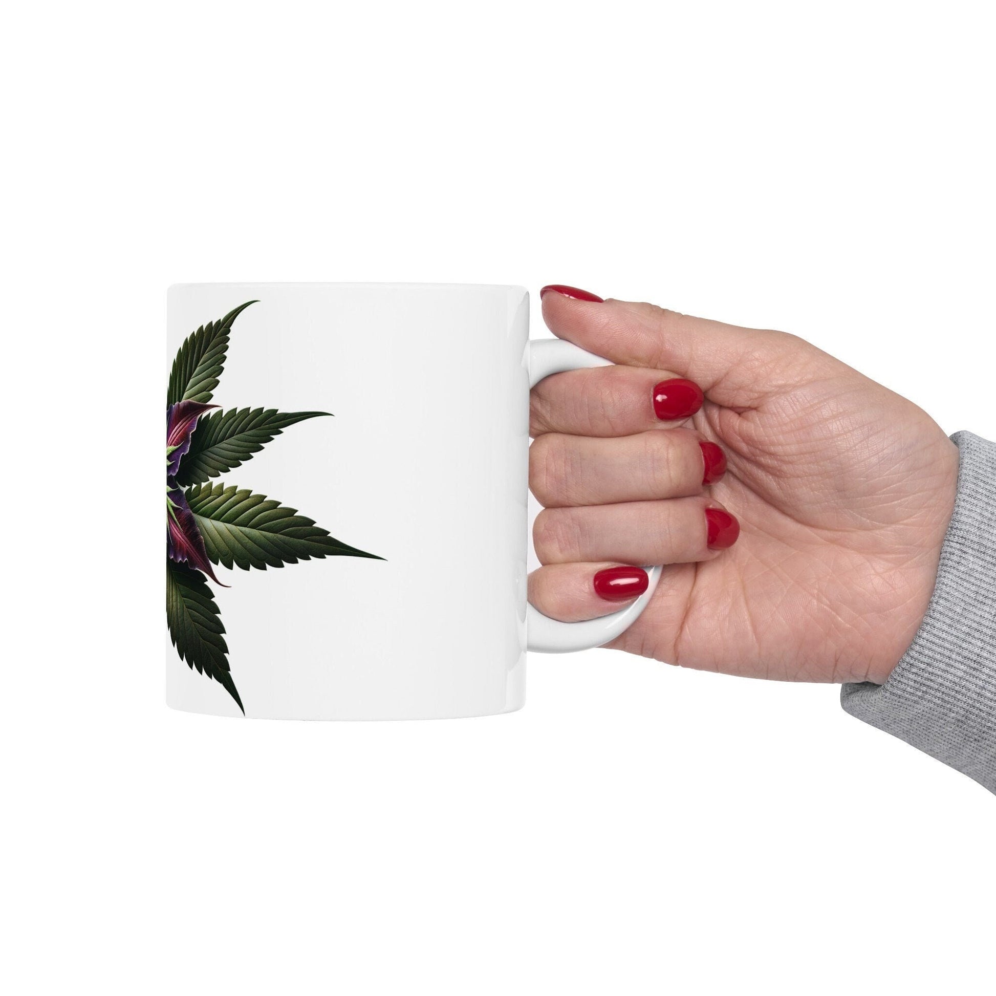 CLEMATIS WEED FLOWER - Weed Coffee Mugs (11oz) Perfect Gift for Smokers/ Marijuana Gift; Wake and Bake Mug - Cannabis Cup / Stoner Mug