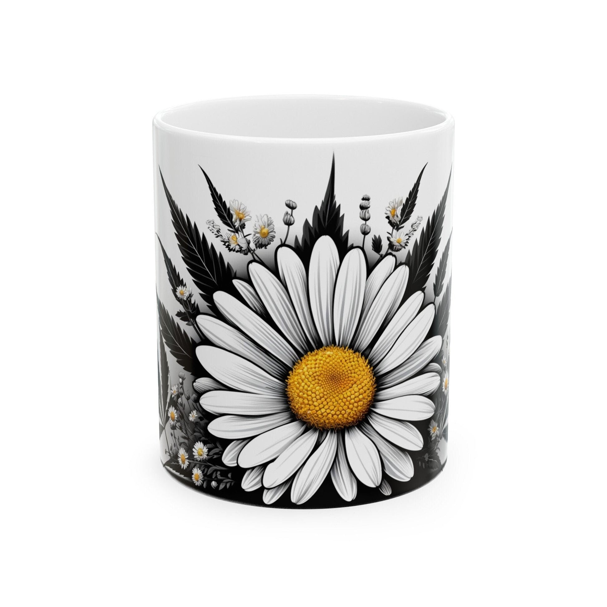 CHAMOMILE WEED FLOWER - Weed Coffee Mugs (11oz) Perfect Gift for Smokers/ Marijuana Gift; Wake and Bake Mug - Cannabis Cup / Stoner Mug