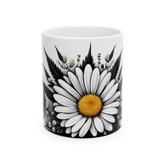 CHAMOMILE WEED FLOWER - Weed Coffee Mugs (11oz) Perfect Gift for Smokers/ Marijuana Gift; Wake and Bake Mug - Cannabis Cup / Stoner Mug