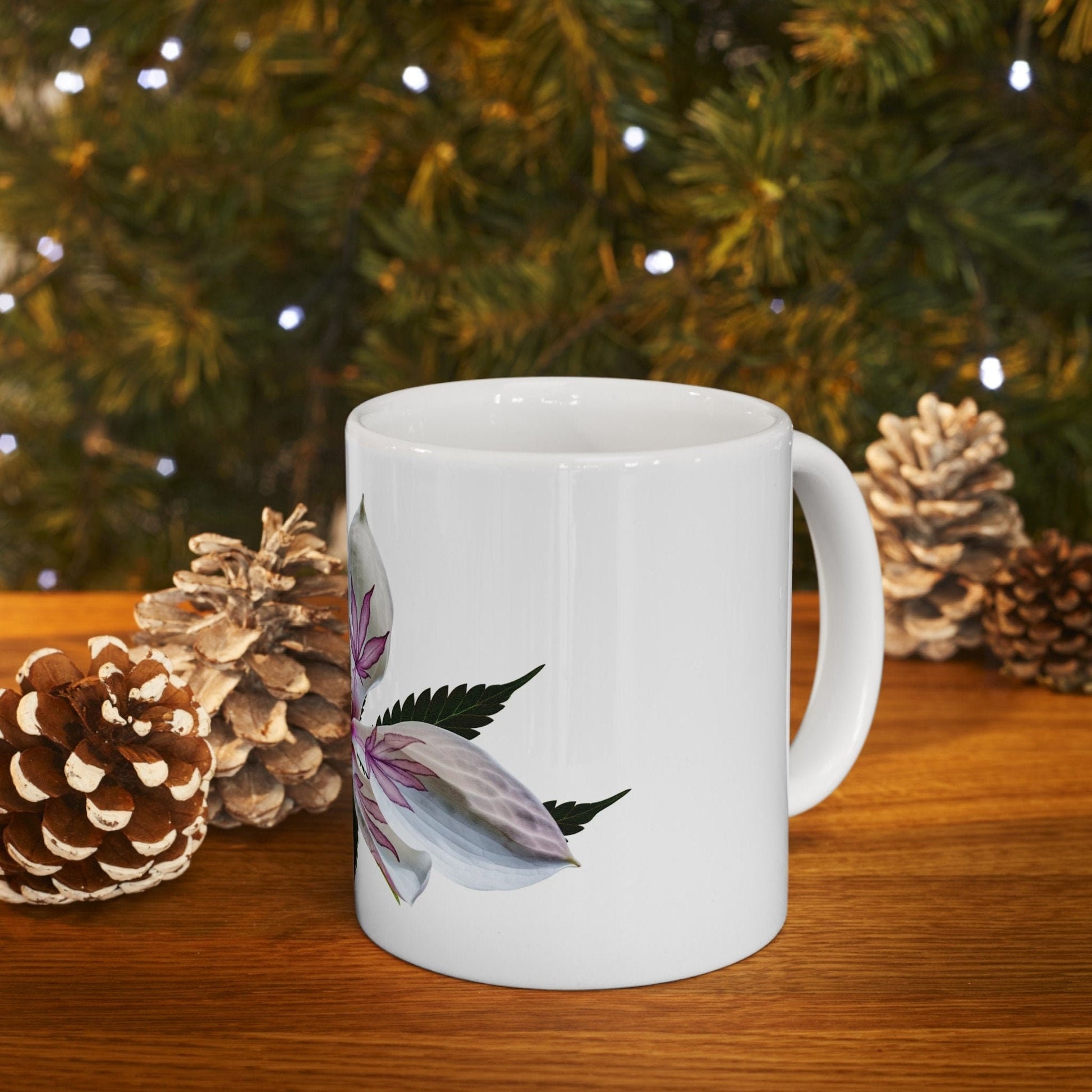 MAGNOLIA WEED FLOWER - Weed Coffee Mugs (11oz) Perfect Gift for Smokers/ Marijuana Gift; Wake and Bake Mug - Cannabis Cup / Stoner Mug