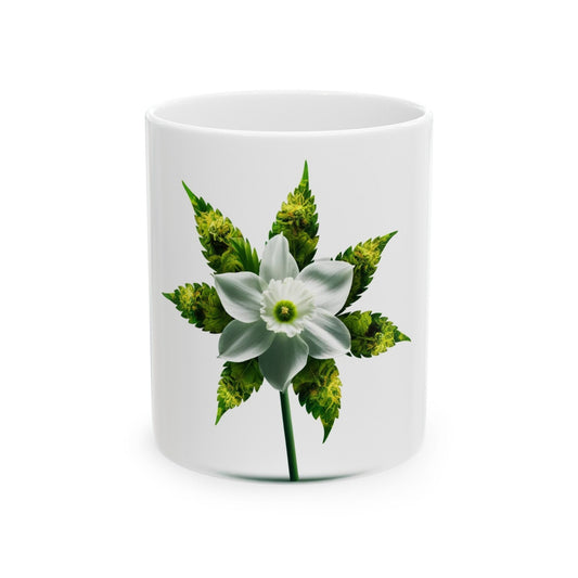 NARCISSUS WEED FLOWER - Weed Coffee Mugs (11oz) Perfect Gift for Smokers/ Marijuana Gift; Wake and Bake Mug - Cannabis Cup / Stoner Mug