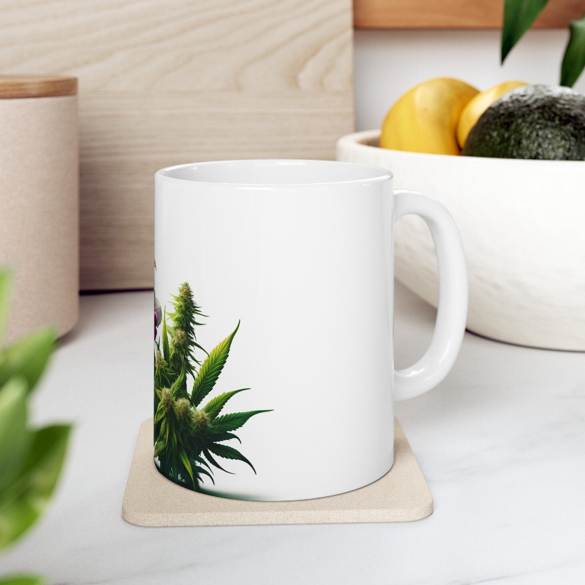 ORCHID WEED FLOWER - Weed Coffee Mugs (11oz) Perfect Gift for Smokers/ Marijuana Gift; Wake and Bake Mug - Cannabis Cup / Stoner Mug