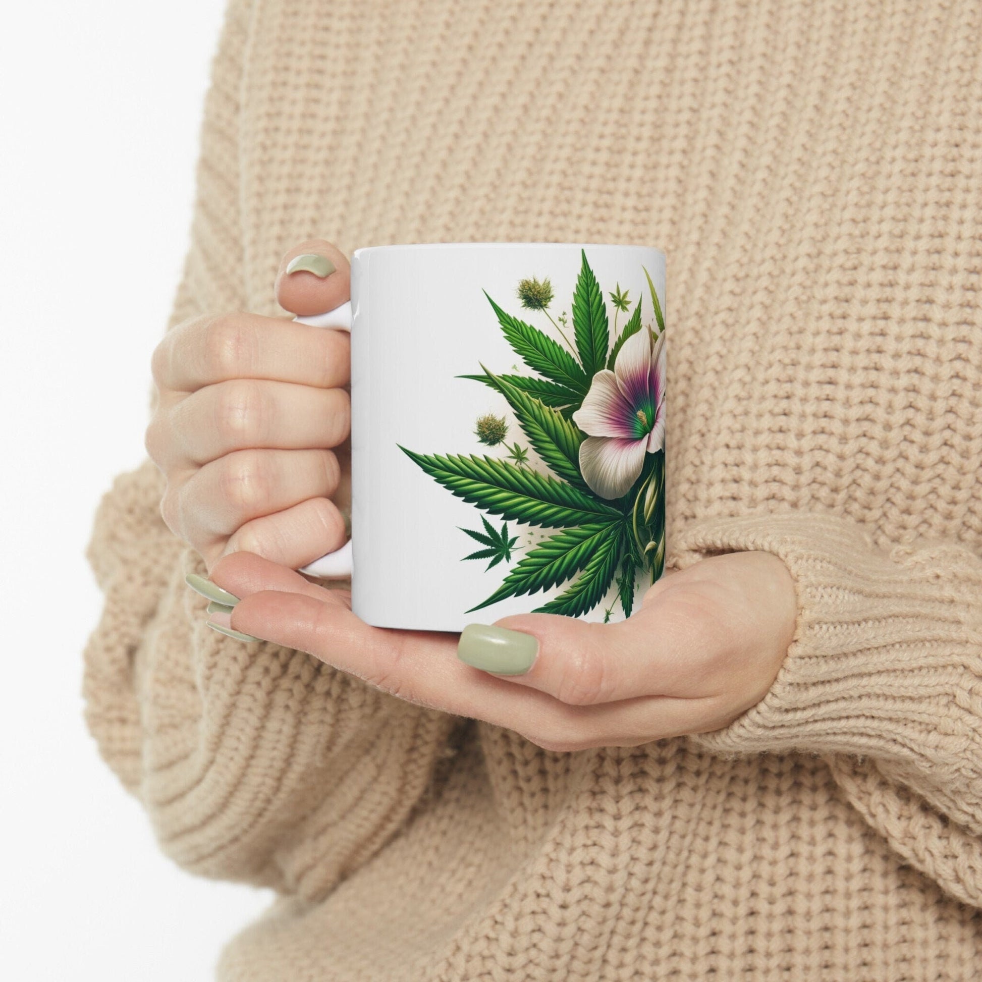 OXALIS WEED FLOWER - Weed Coffee Mugs (11oz) Perfect Gift for Smokers/ Marijuana Gift; Wake and Bake Mug - Cannabis Cup / Stoner Mug