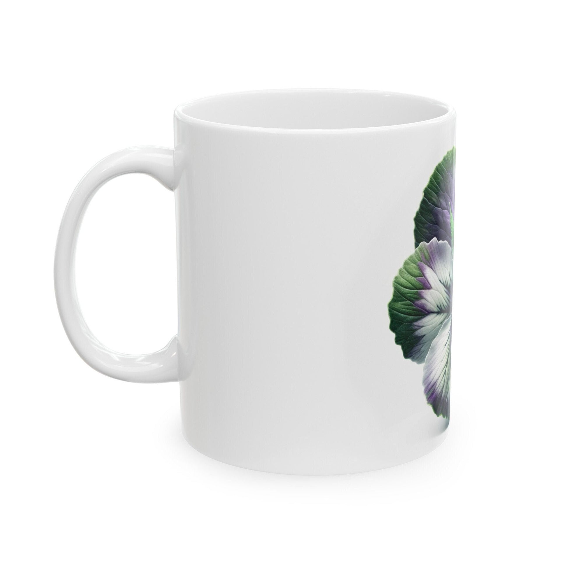PANSY WEED FLOWER - Weed Coffee Mugs (11oz) Perfect Gift for Smokers/ Marijuana Gift; Wake and Bake Mug - Cannabis Cup / Stoner Mug