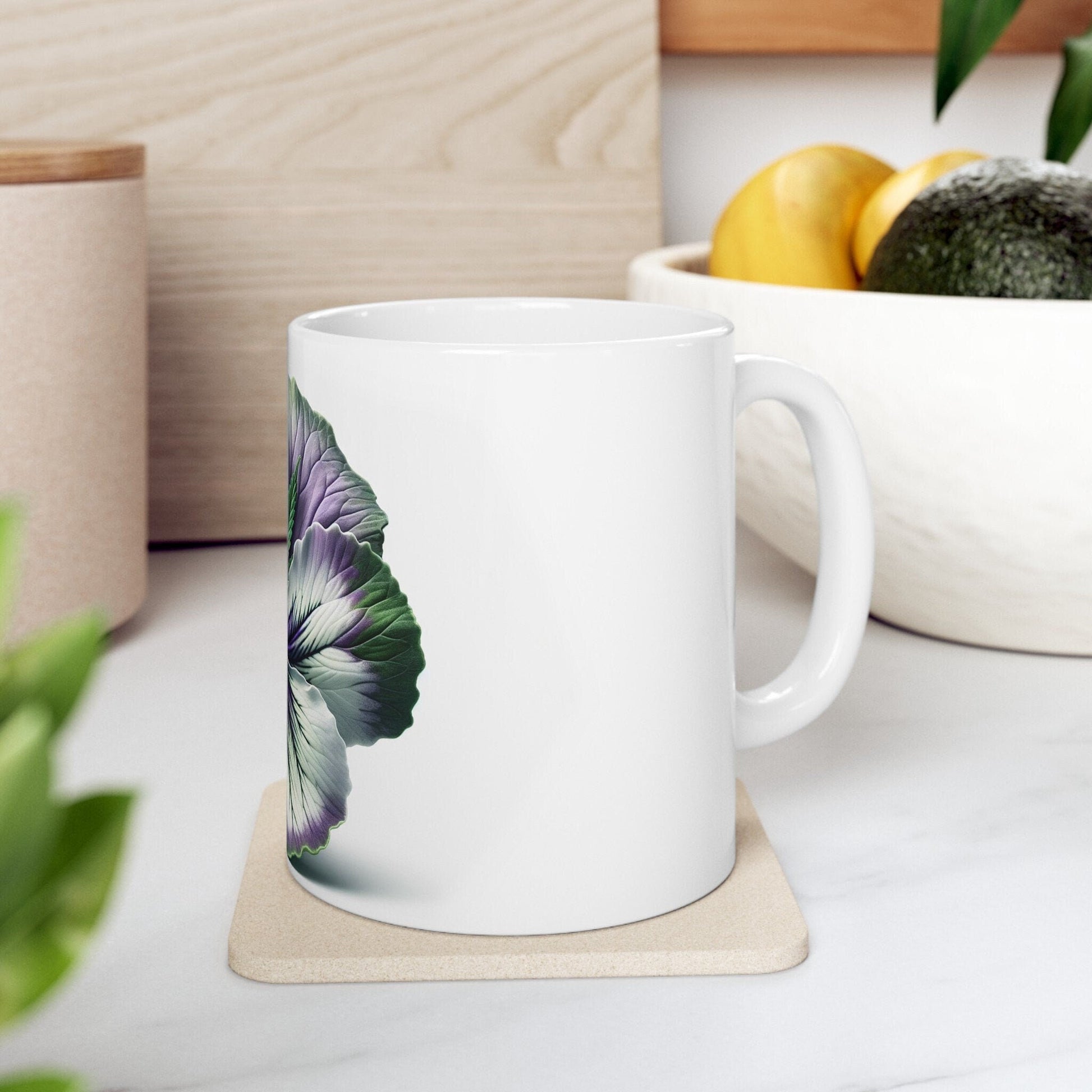 PANSY WEED FLOWER - Weed Coffee Mugs (11oz) Perfect Gift for Smokers/ Marijuana Gift; Wake and Bake Mug - Cannabis Cup / Stoner Mug
