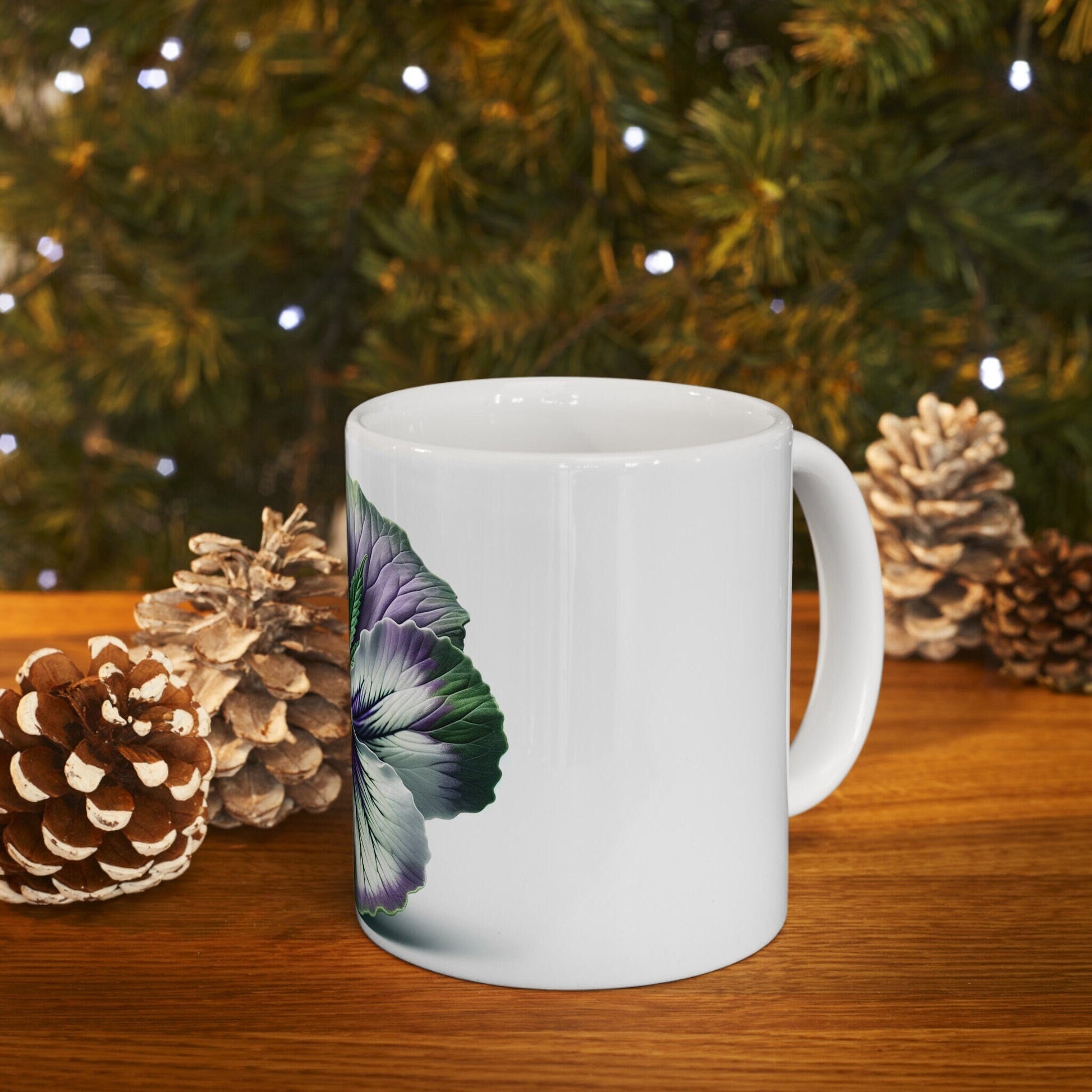 PANSY WEED FLOWER - Weed Coffee Mugs (11oz) Perfect Gift for Smokers/ Marijuana Gift; Wake and Bake Mug - Cannabis Cup / Stoner Mug