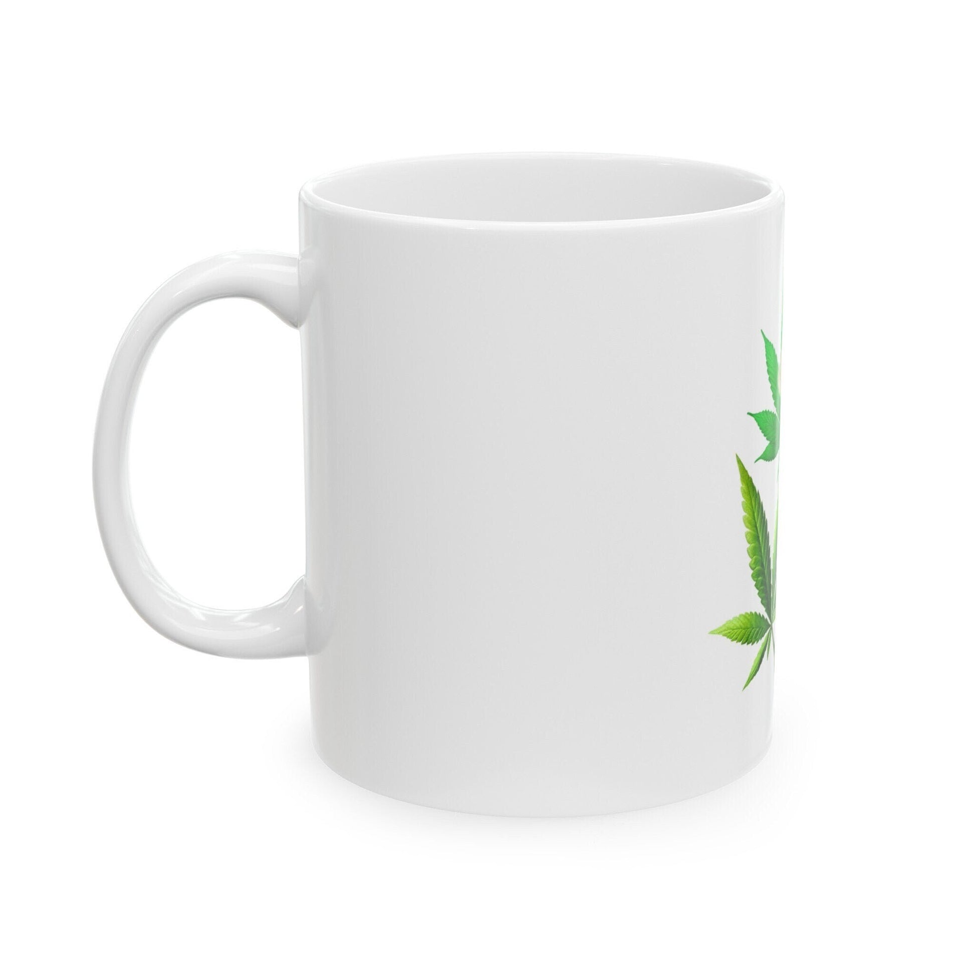 PORTULACA WEED FLOWER - Weed Coffee Mugs (11oz) Perfect Gift for Smokers/ Marijuana Gift; Wake and Bake Mug - Cannabis Cup / Stoner Mug
