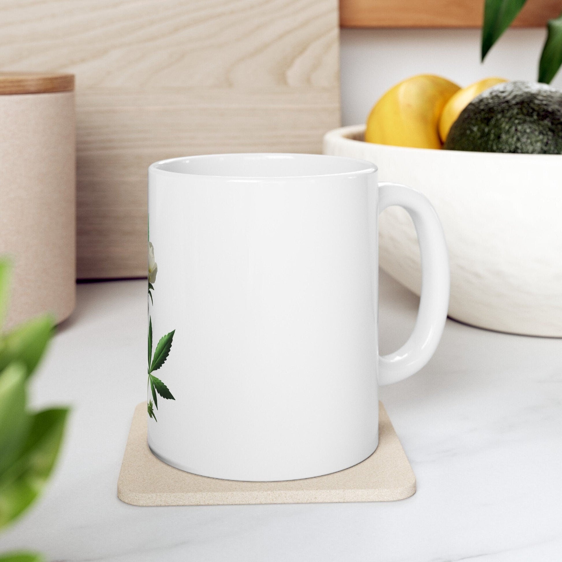 PORTULACA WEED FLOWER - Weed Coffee Mugs (11oz) Perfect Gift for Smokers/ Marijuana Gift; Wake and Bake Mug - Cannabis Cup / Stoner Mug