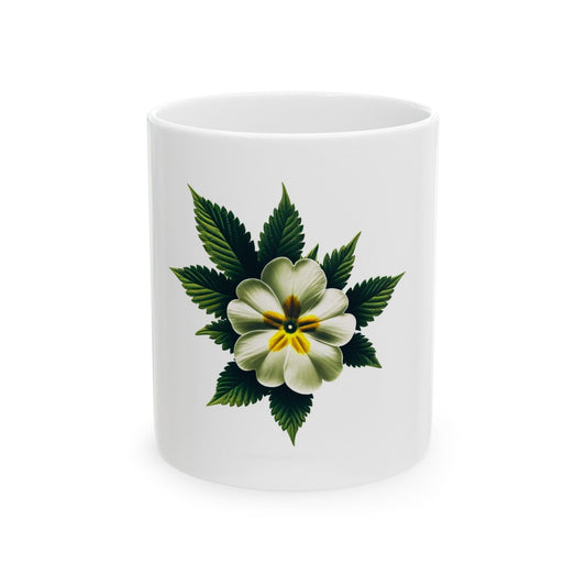 PRIMROSE WEED FLOWER - Weed Coffee Mugs (11oz) Perfect Gift for Smokers/ Marijuana Gift; Wake and Bake Mug - Cannabis Cup / Stoner Mug