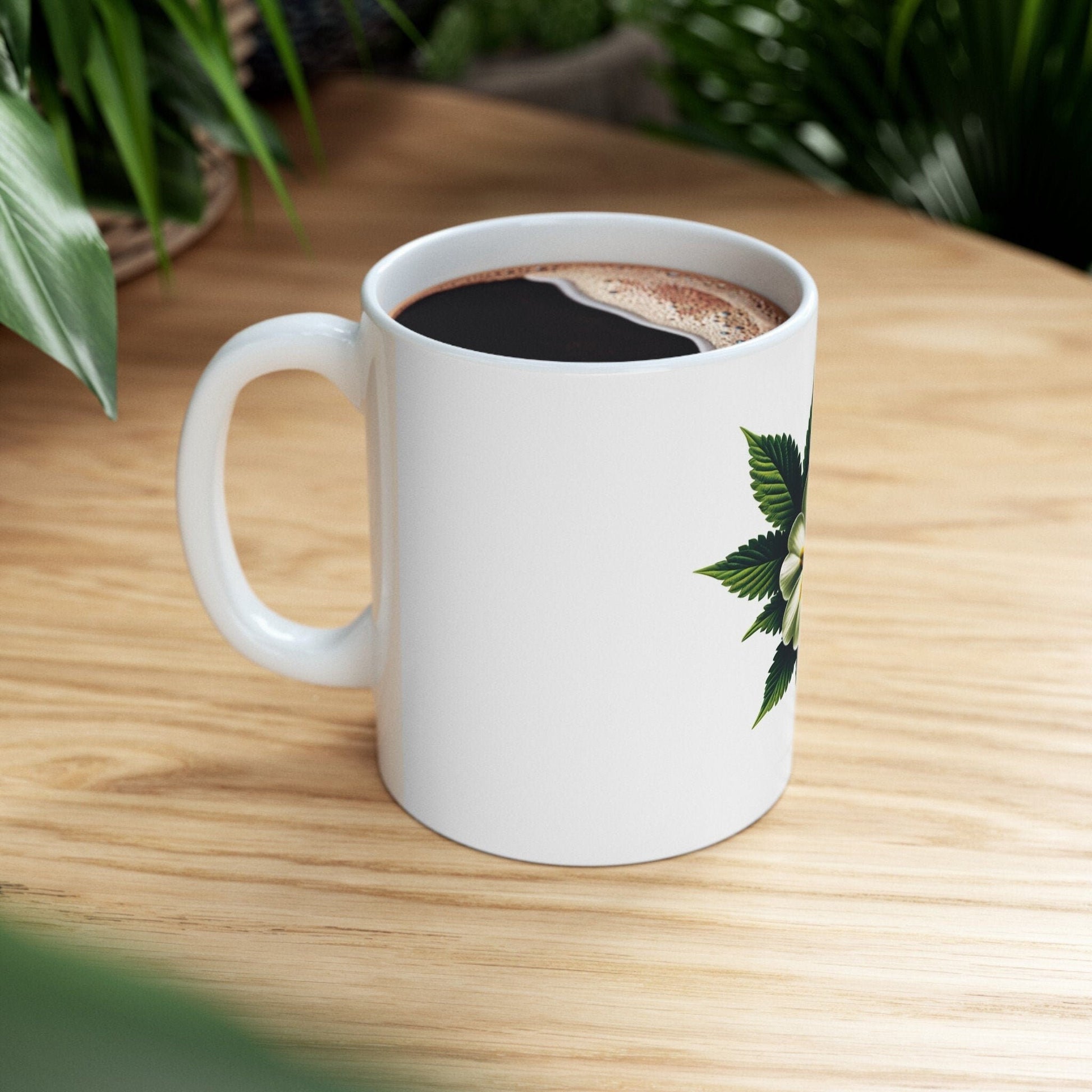 PRIMROSE WEED FLOWER - Weed Coffee Mugs (11oz) Perfect Gift for Smokers/ Marijuana Gift; Wake and Bake Mug - Cannabis Cup / Stoner Mug