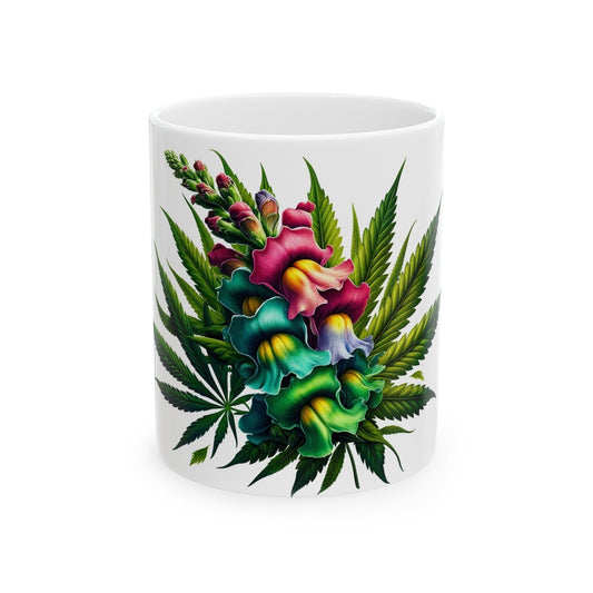 SNAPDRAGON WEED FLOWER - Weed Coffee Mugs (11oz) Perfect Gift for Smokers/ Marijuana Gift; Wake and Bake Mug - Cannabis Cup / Stoner Mug