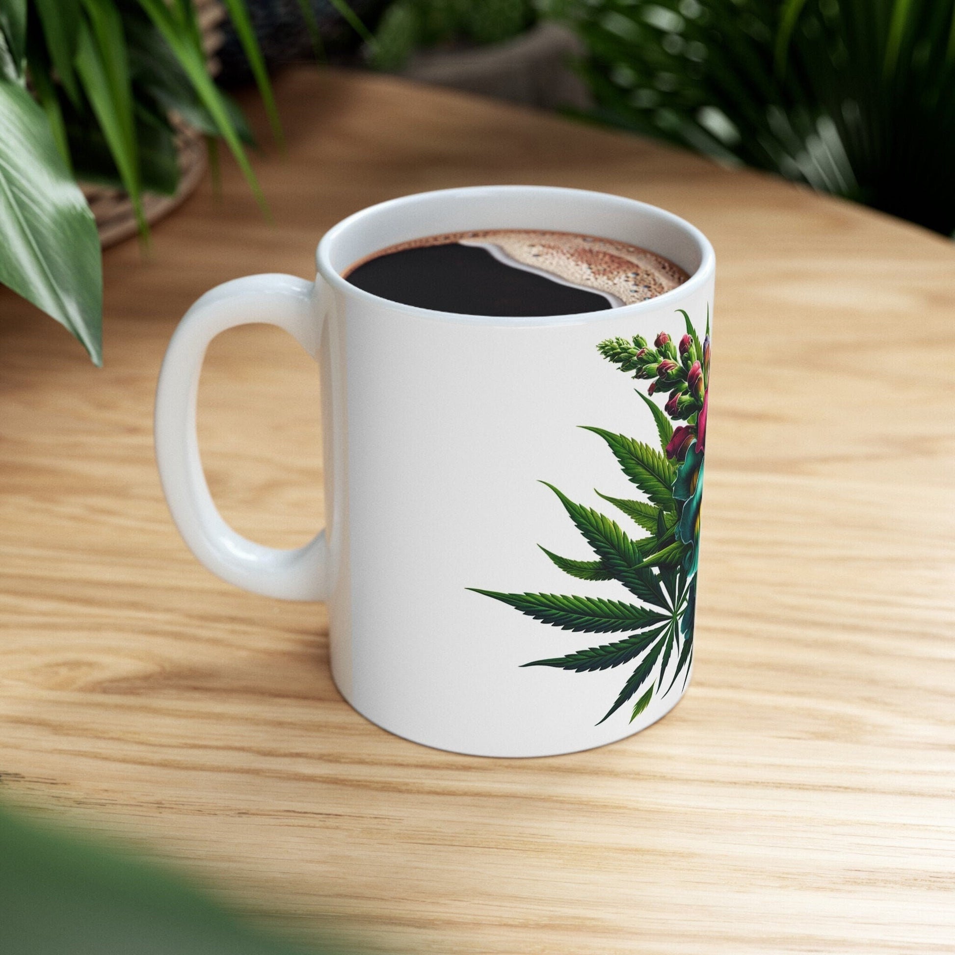SNAPDRAGON WEED FLOWER - Weed Coffee Mugs (11oz) Perfect Gift for Smokers/ Marijuana Gift; Wake and Bake Mug - Cannabis Cup / Stoner Mug