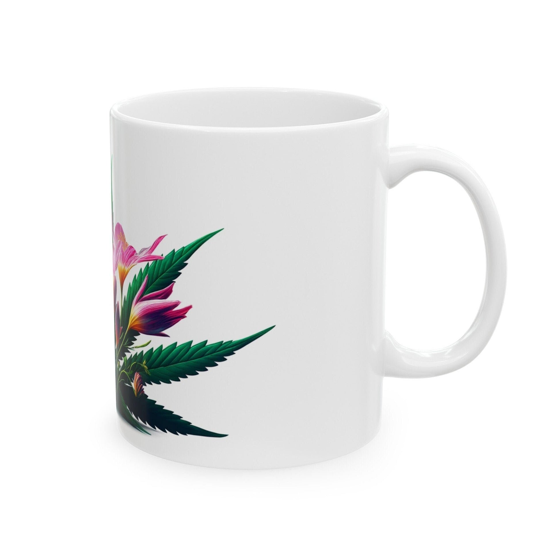 ZEPHYRANTHES WEED FLOWER - Weed Coffee Mugs (11oz) Perfect Gift for Smokers/ Marijuana Gift; Wake and Bake Mug - Cannabis Cup / Stoner Mug