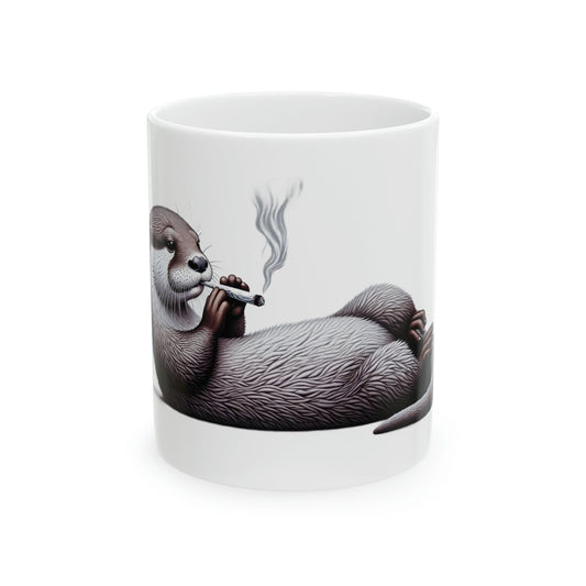 OTTER - WEED Themed Coffee Mugs - Perfect Gift for Smokers, Stoners, Growers; Animal Lovers - Marijuana Mug for Wake and Bake