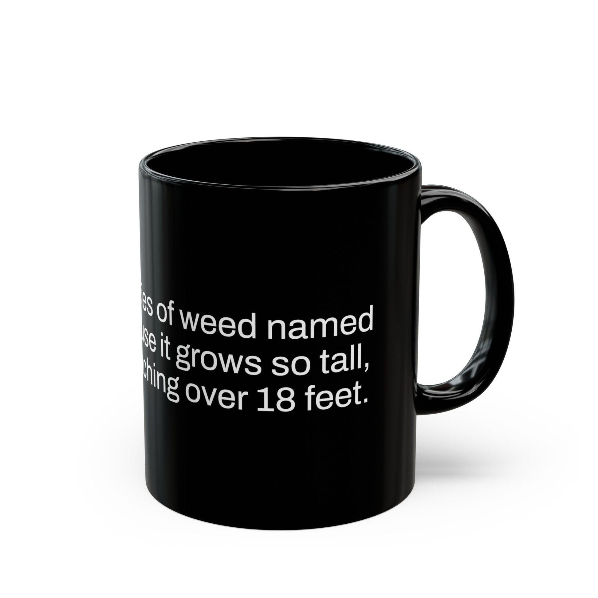 GIRAFFE WEED SPECIES Fact - Weed Coffee Mug (11oz) - Perfect Gift for Smokers, Stoners, Growers; Wake and Bake Mug / Weed Mug / Black Mug