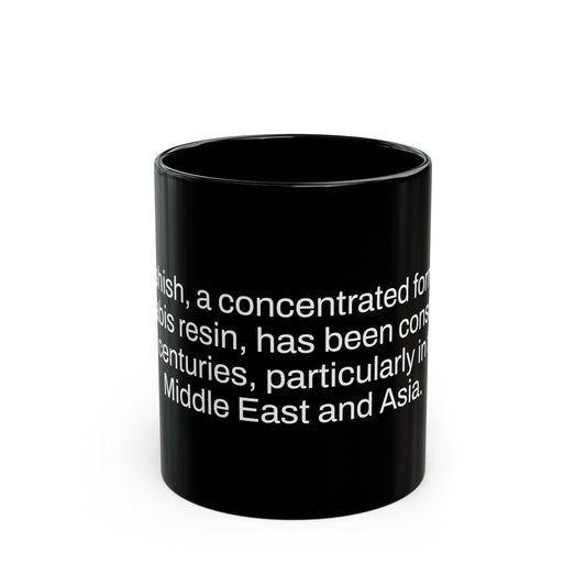 HASHISH Weed Fact - Weed Coffee Mug (11oz) - Perfect Gift for Smokers, Stoners, Growers; Wake and Bake Mug / Weed Mug / BLACK Mug