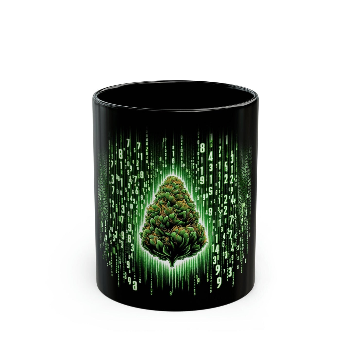WEED MATRIX - Black Base Coffee Mugs - Perfect Gift for Smokers, Stoners, Growers; Wake and Bake Mug / Weed Mug / Stoner Mug
