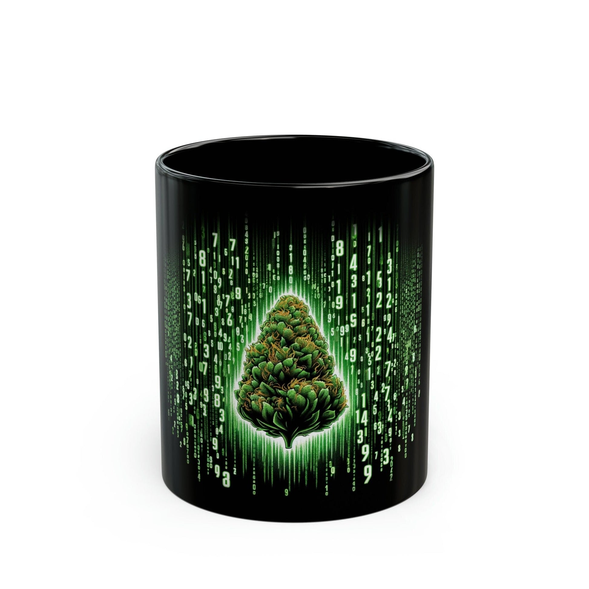 WEED MATRIX - Black Base Coffee Mugs - Perfect Gift for Smokers, Stoners, Growers; Wake and Bake Mug / Weed Mug / Stoner Mug
