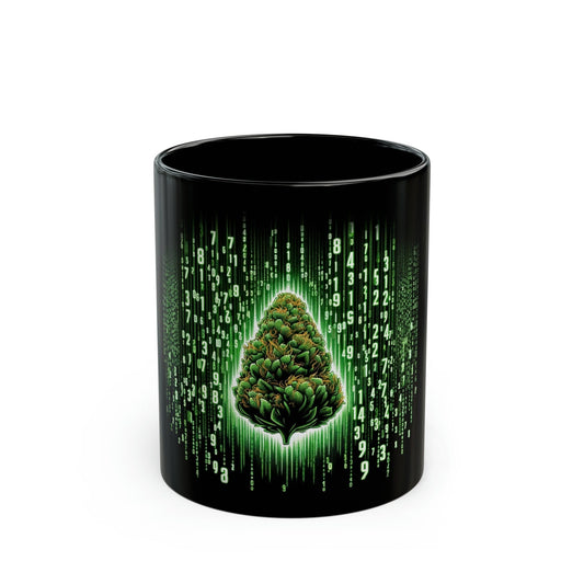 WEED MATRIX - Black Base Coffee Mugs - Perfect Gift for Smokers, Stoners, Growers; Wake and Bake Mug / Weed Mug / Stoner Mug