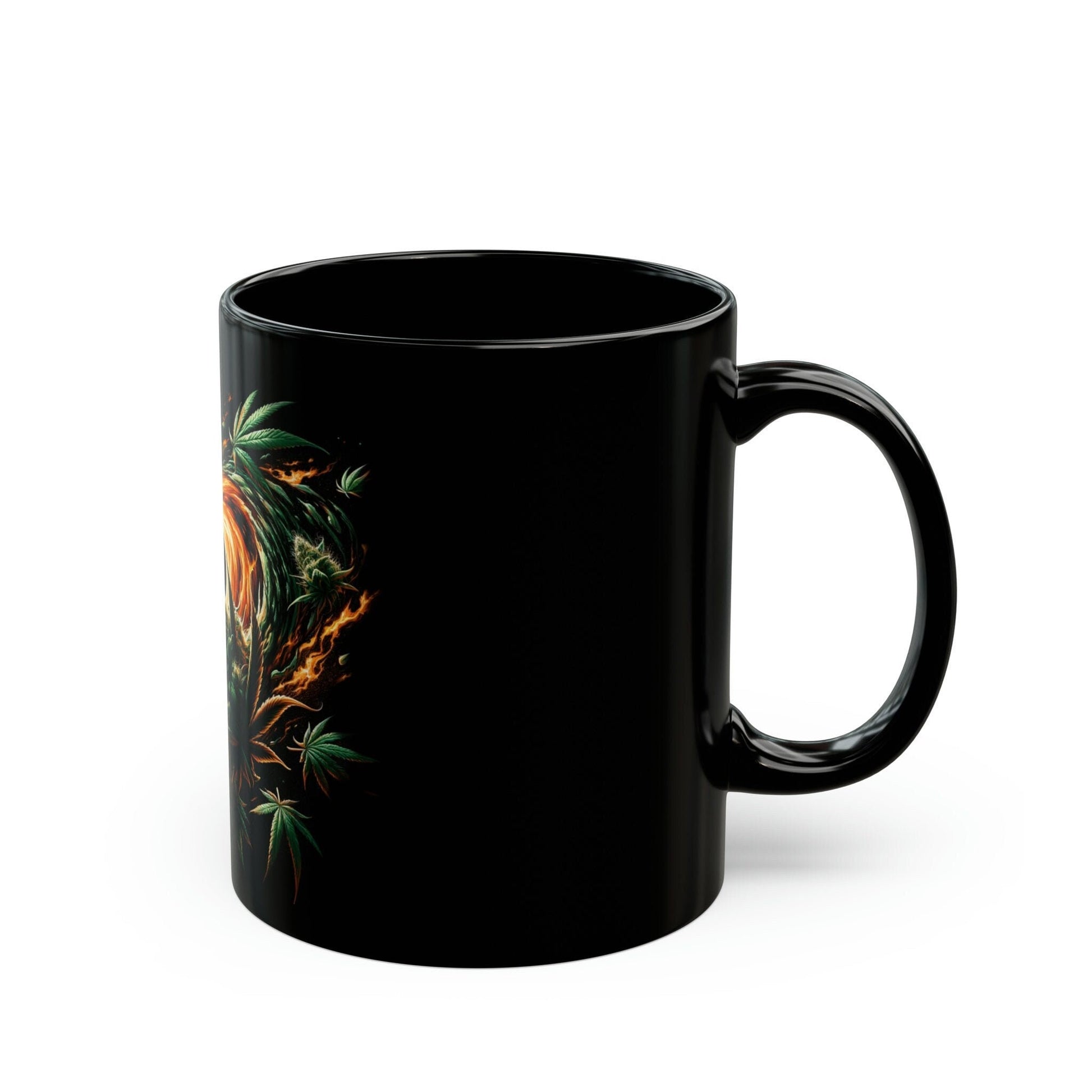 BLACK HOLE of WEED - Black Base Coffee Mugs - Perfect Gift for Smokers, Stoners, Marijuana Lovers, Growers; Weed Mug / Space Mug