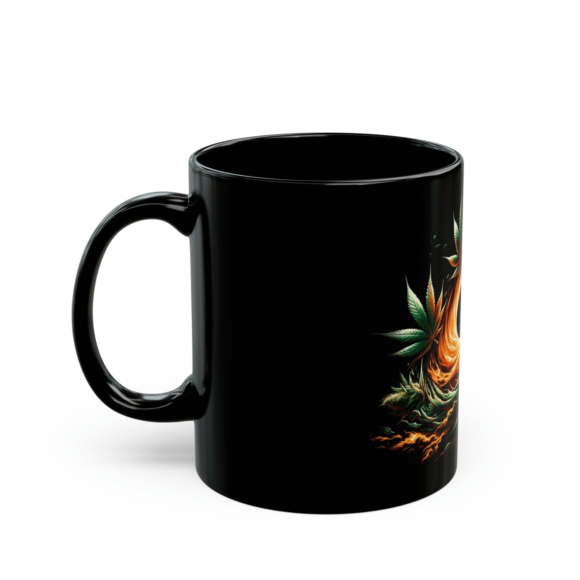BLACK HOLE of WEED - Black Base Coffee Mugs - Perfect Gift for Smokers, Stoners, Marijuana Lovers, Growers; Weed Mug / Space Mug