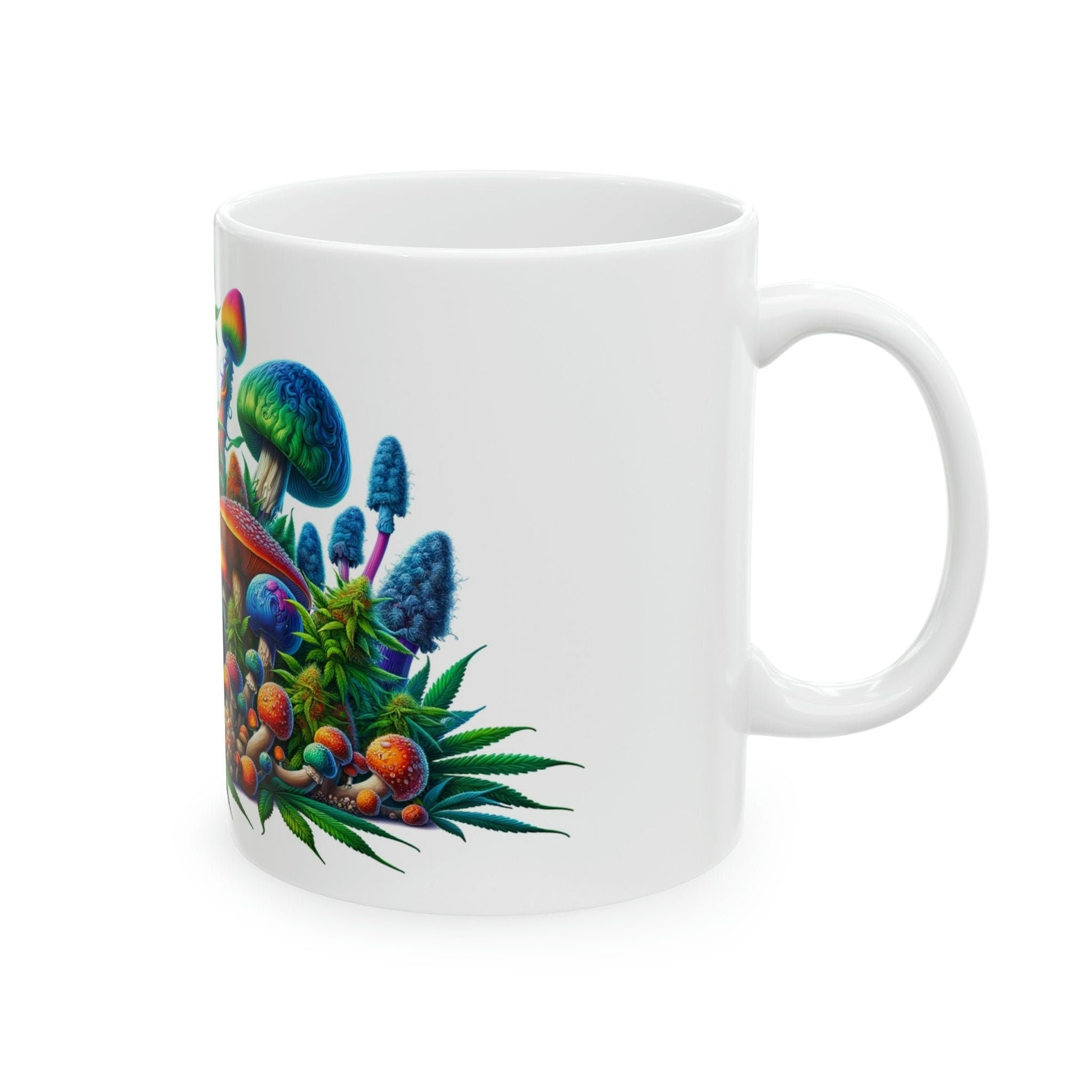 WEED SHROOM LAND - Marijuana Themed Coffee Mug - Perfect Gift for Smokers/Stoner, Marijuana Lover; Wake and Bake Mug - Weed Mug / Stoner Mug