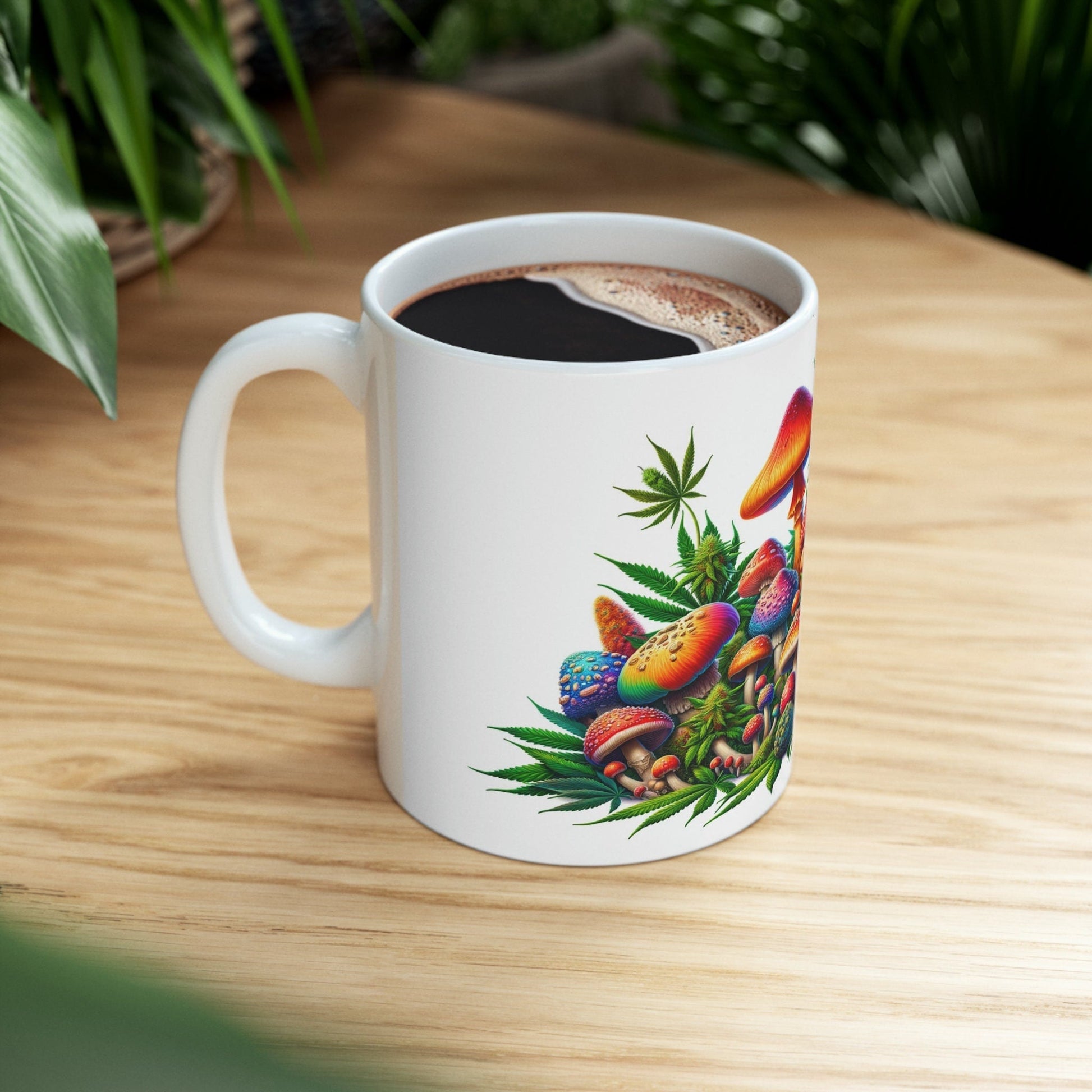 WEED SHROOM LAND - Marijuana Themed Coffee Mug - Perfect Gift for Smokers/Stoner, Marijuana Lover; Wake and Bake Mug - Weed Mug / Stoner Mug